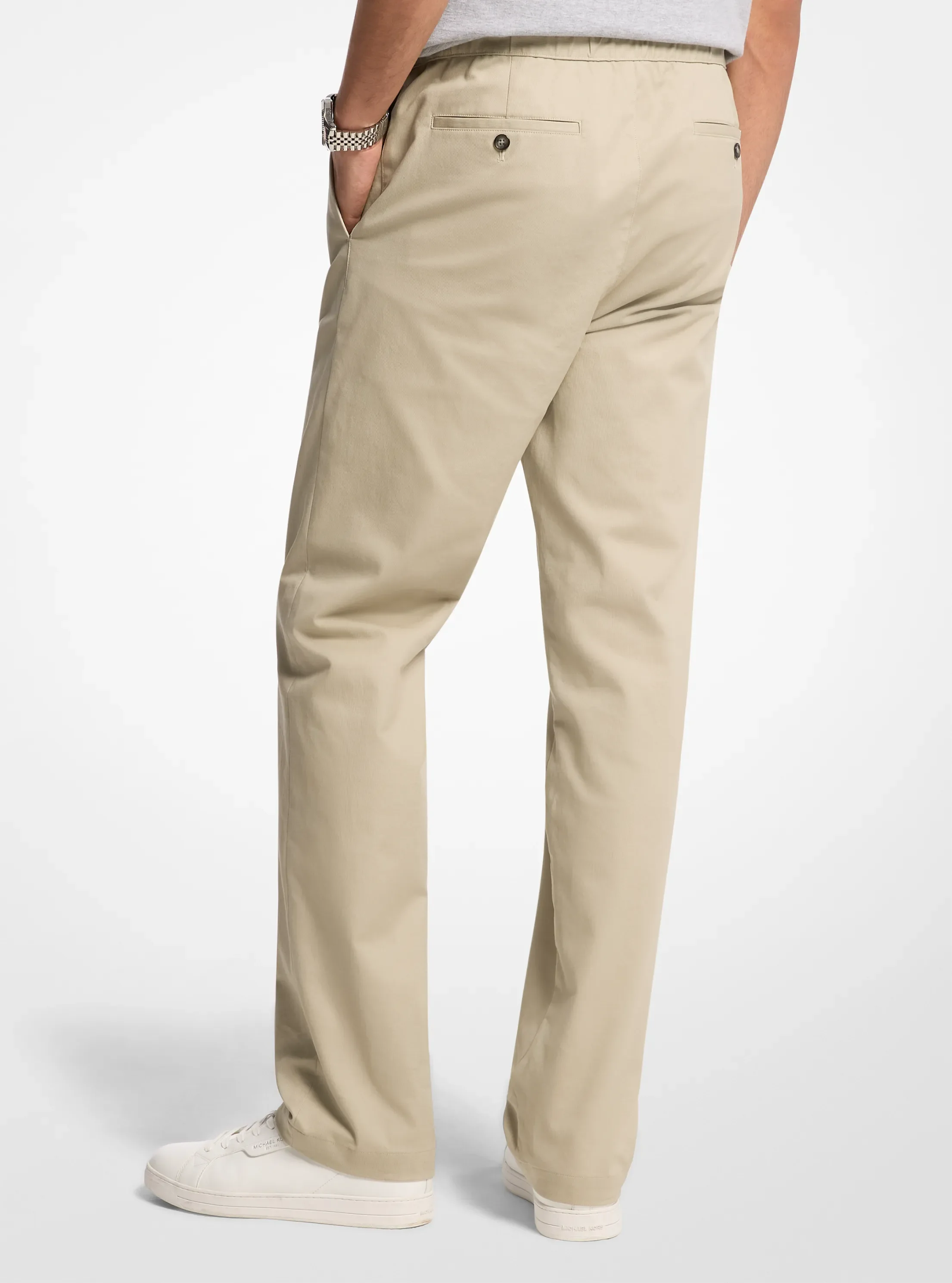 Мужские брюки Michael Kors Stretch Cotton Drawstring Trousers — фото 2