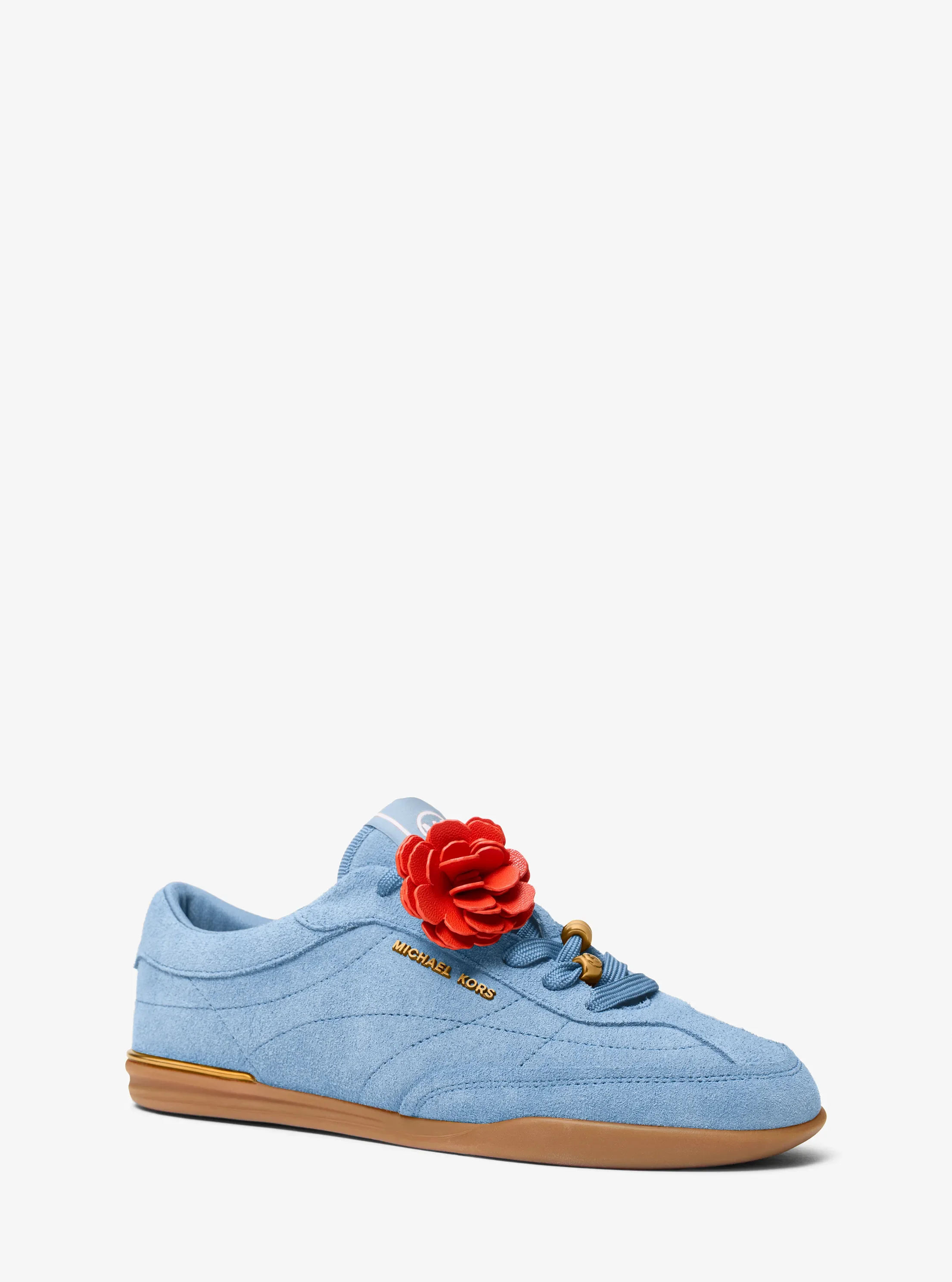 Женские кроссовки Michael Kors Nolan Embellished Suede, цвет: Br Crnflwr