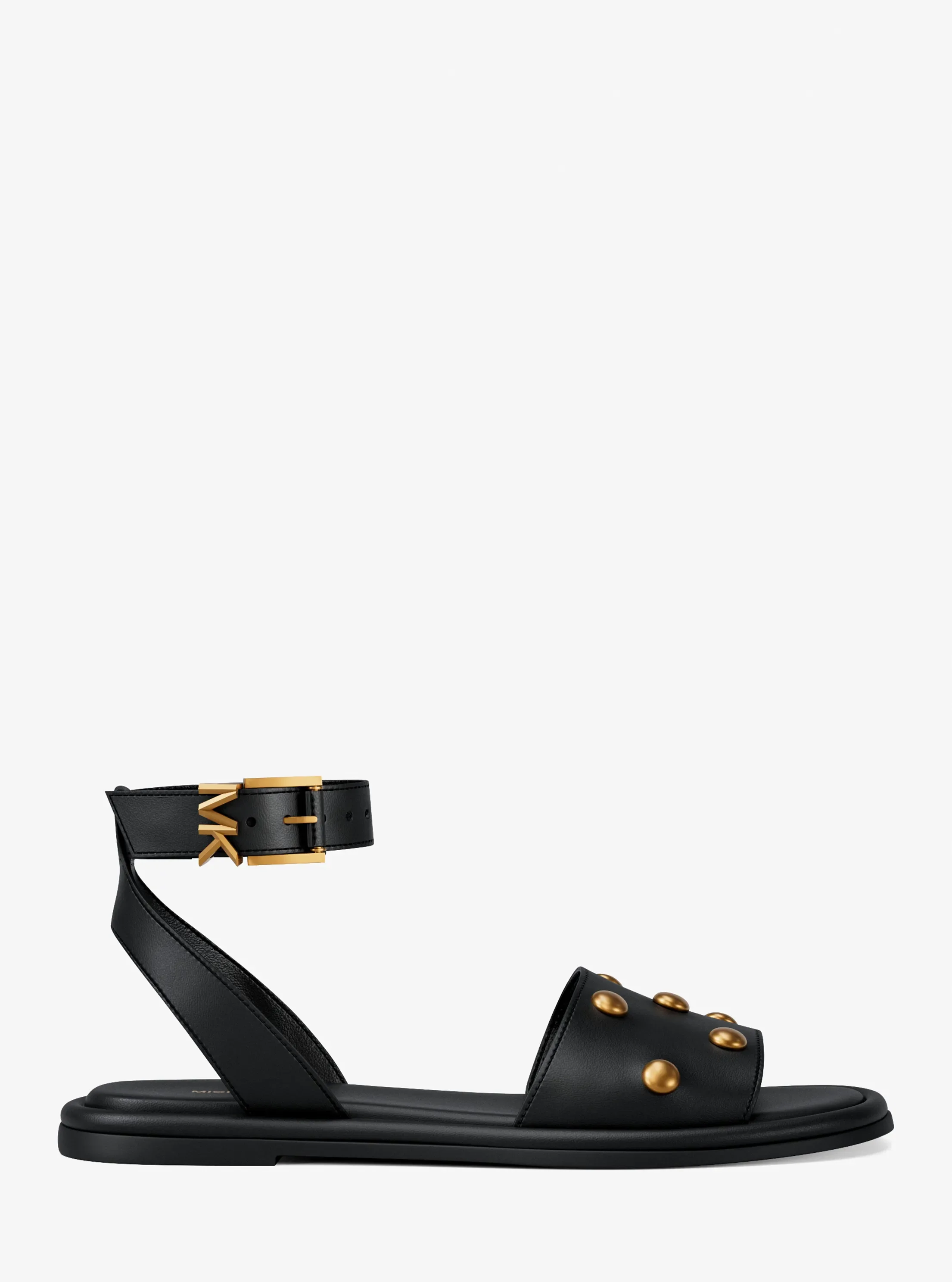Женские сандалии Michael Kors Rosetta Studded Leather Sandal, цвет: Чёрный — фото 2