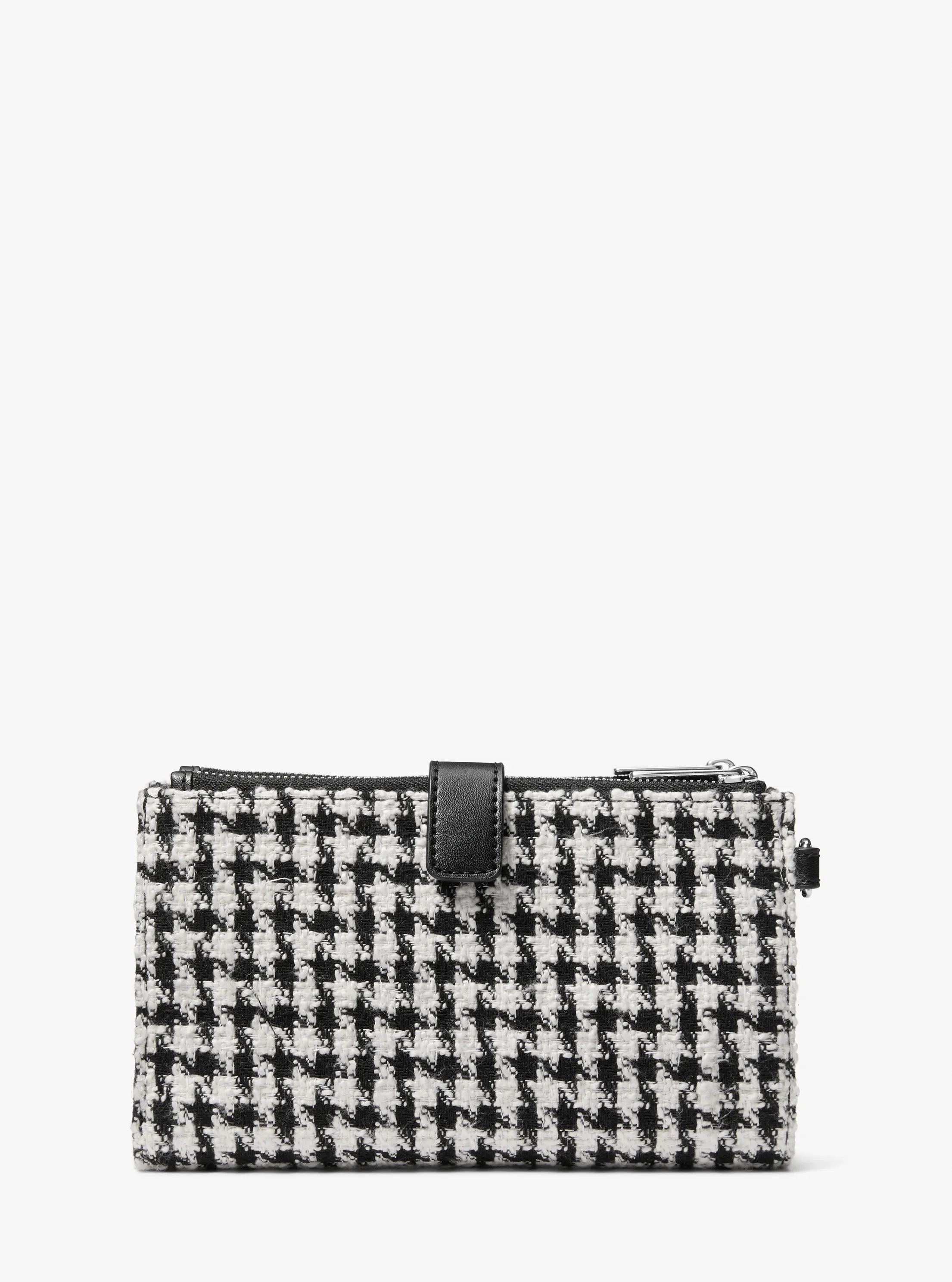 Сумка Michael Kors Jet Set Travel Houndstooth Woven Wristlet, цвет: Чёрный / Светлый кремовый — фото 3