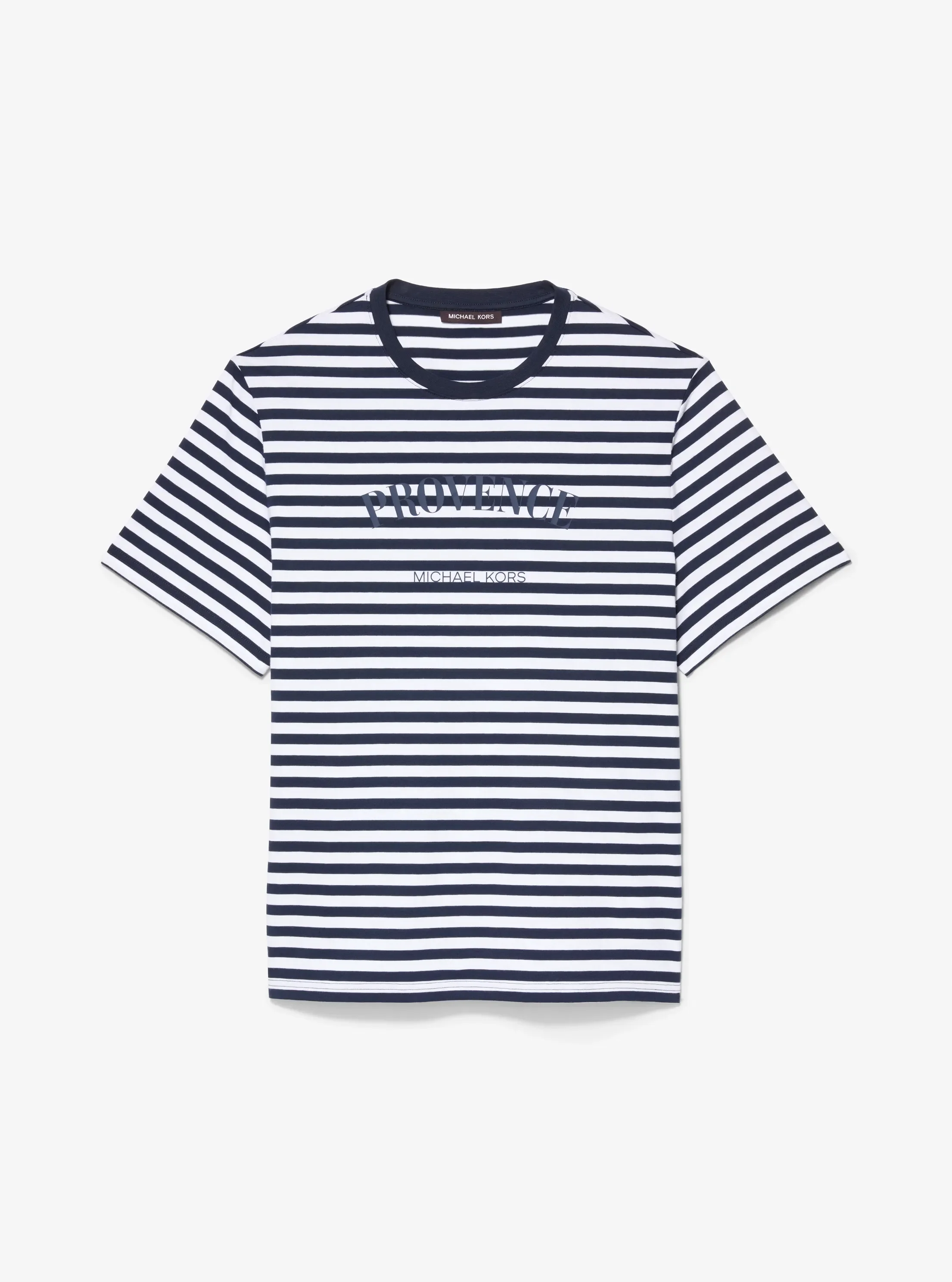 Мужская футболка Michael Kors Provence Striped Cotton Jersey T-Shirt, цвет: Тёмно-синий — фото 3
