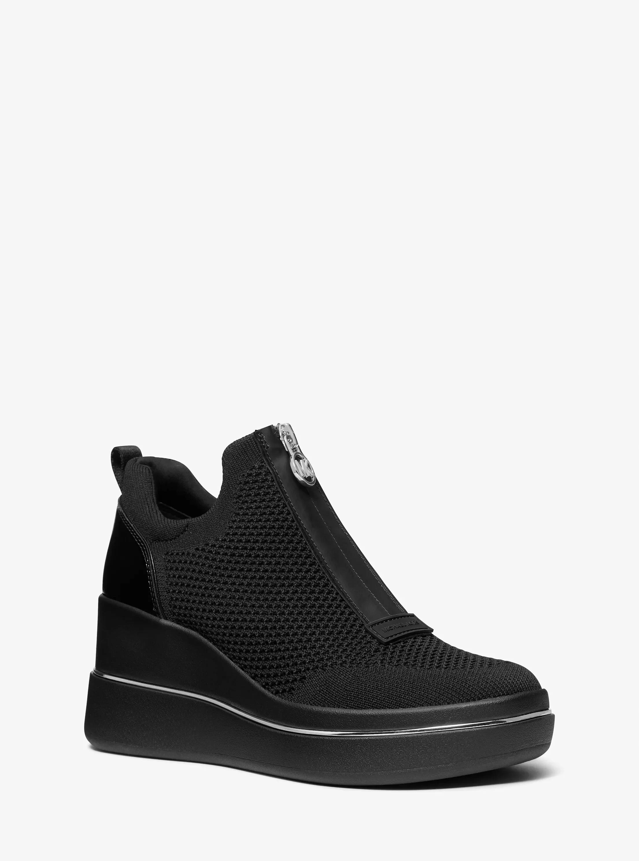 Женские кроссовки Michael Kors Emmy Stretch Knit Zip Wedge Trainer