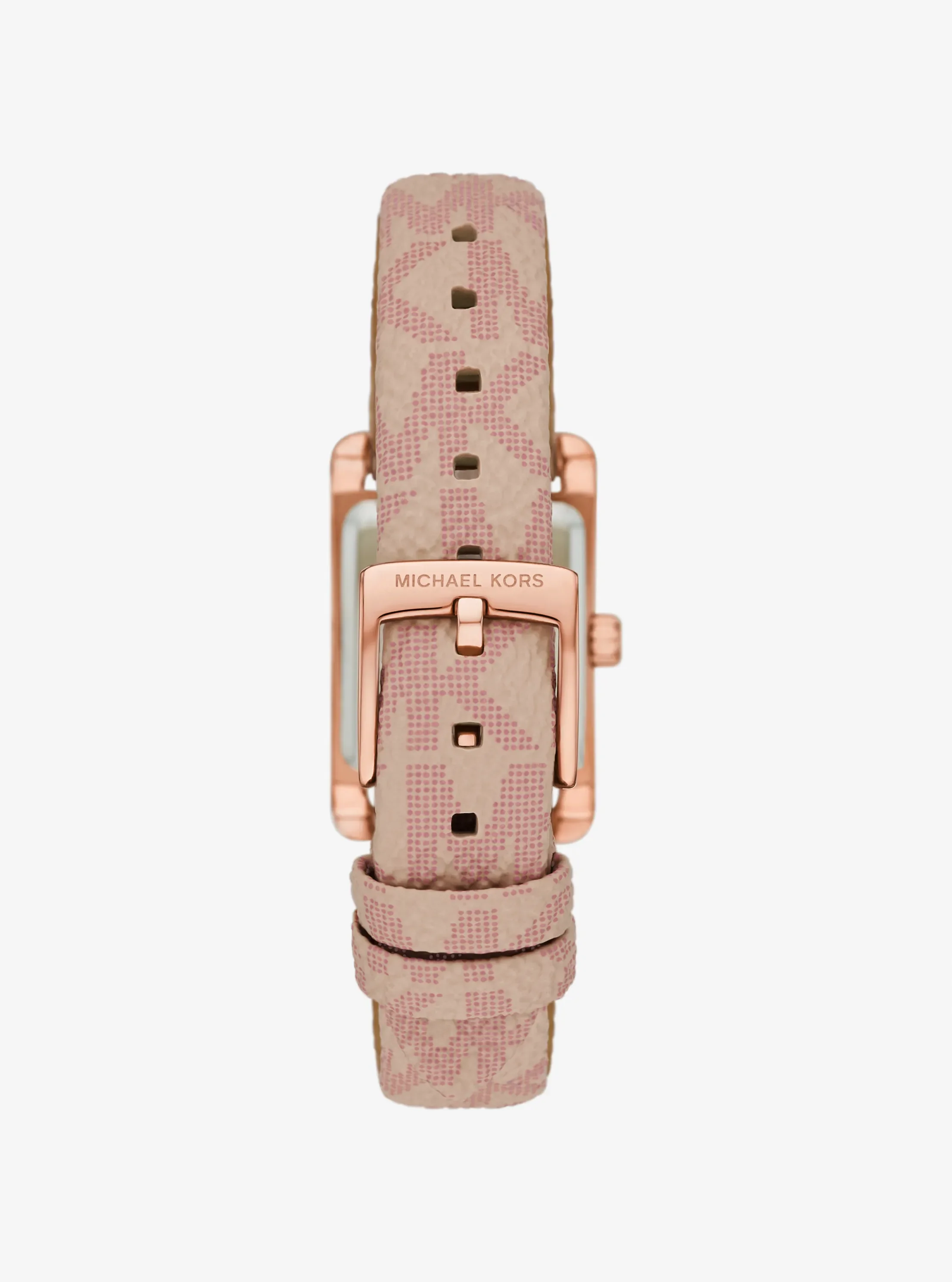 Часы Michael Kors Petite Monroe Rose Gold-Tone and Logo Strap Watch, цвет: Розовое золото — фото 3