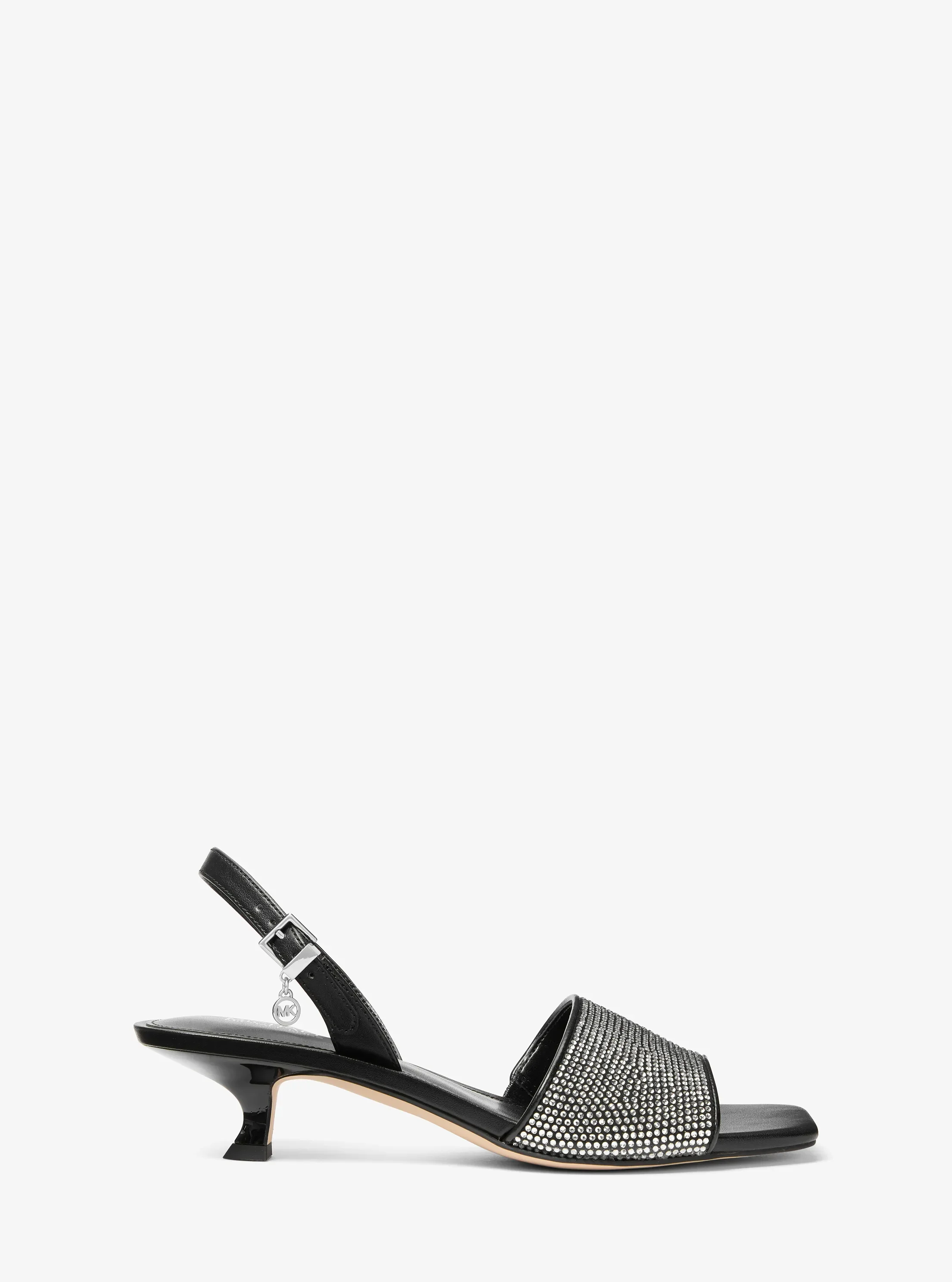 Сандалии Michael Kors Merrie Embellished Kitten Heel Sandal, цвет: Чёрный — фото 2