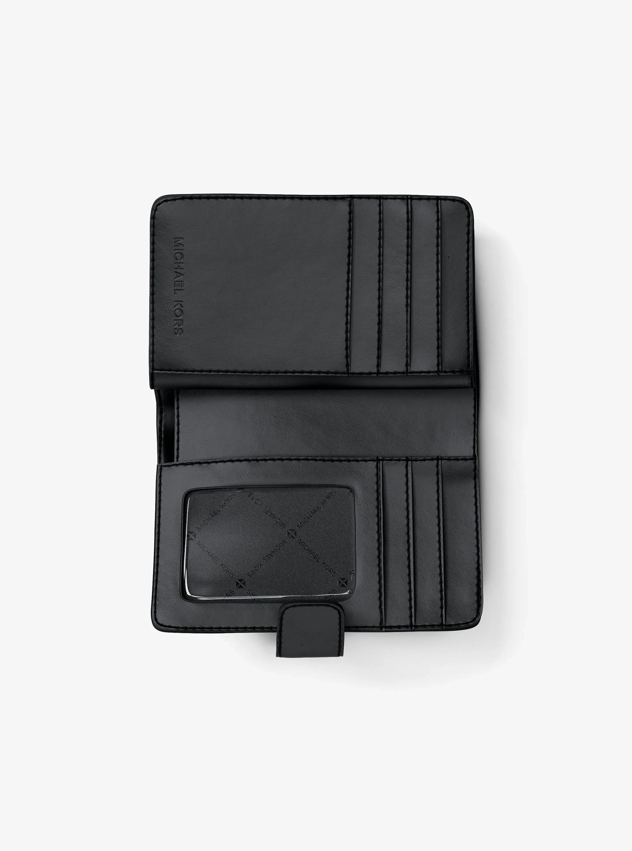 Кошелёк Michael Kors Jet Set Travel Medium Signature Logo Billfold Wallet, цвет: Чёрный — фото 2