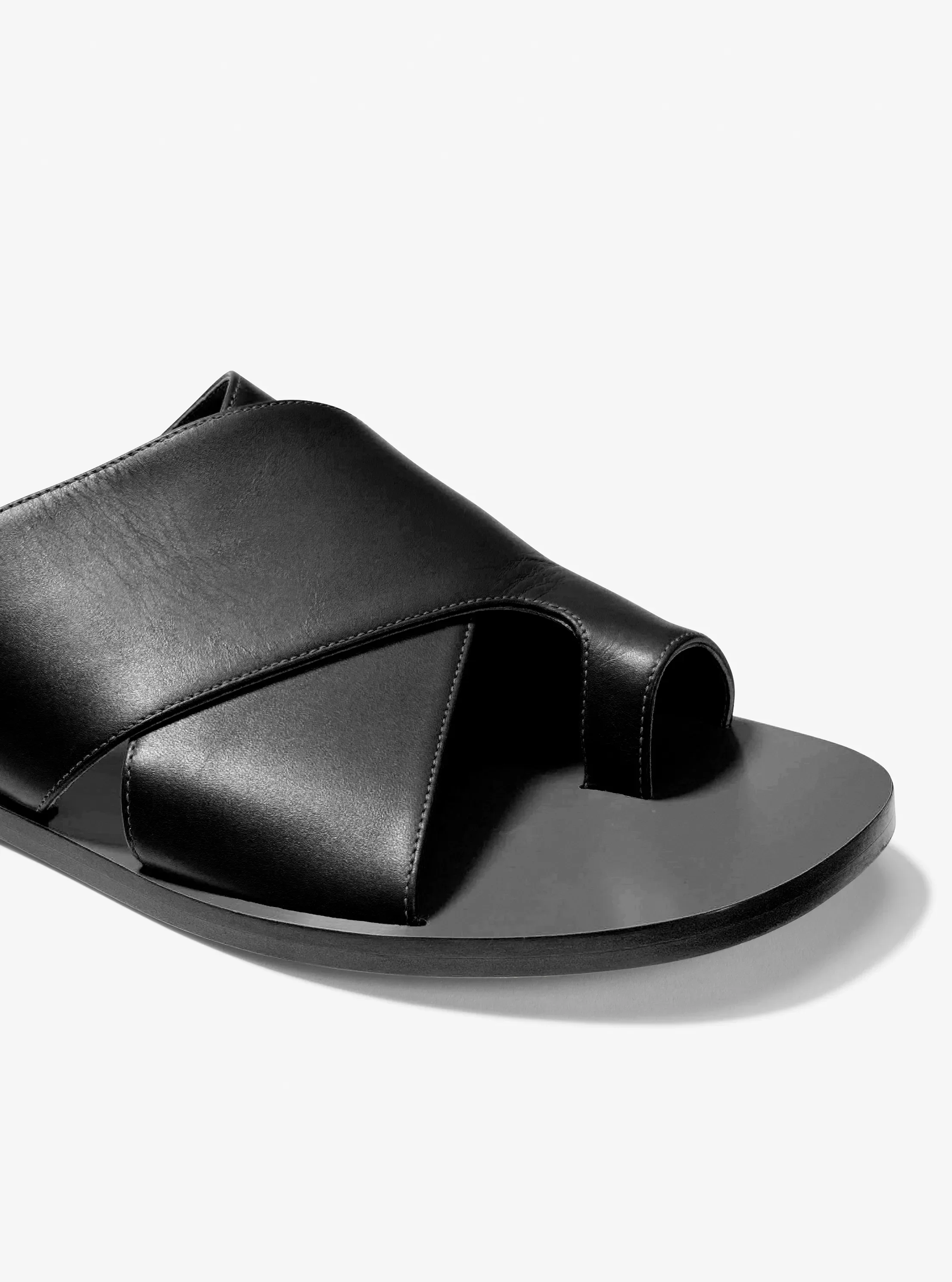 Сандалии Michael Kors Mackenzie Leather Sandal, цвет: Чёрный — фото 3