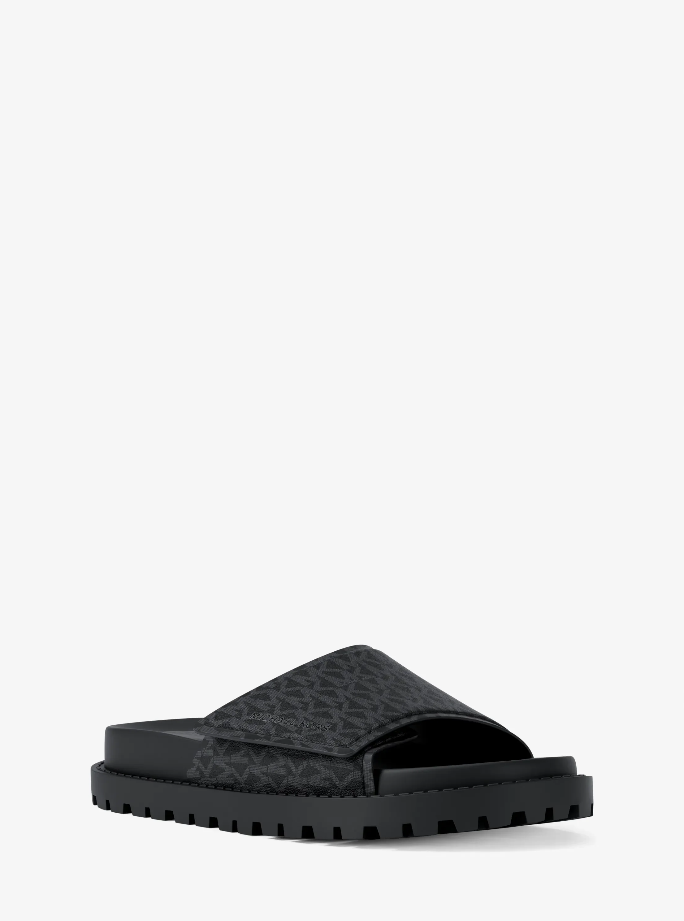 Сандалии Michael Kors Luka Signature Logo Slide Sandal, цвет: Чёрный