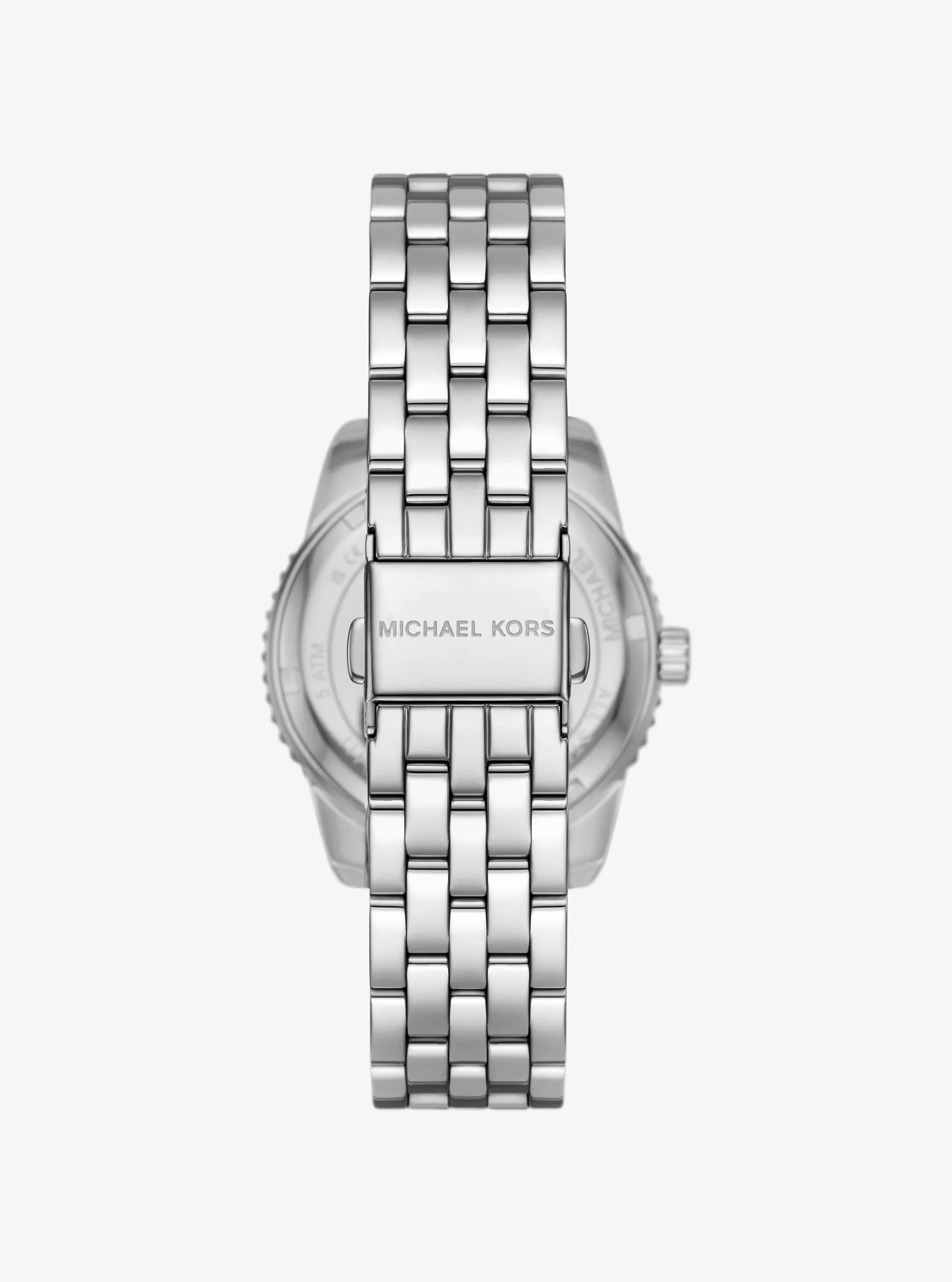 Женские часы Michael Kors Mini Bryant Pavé Logo Silver-Tone Watch, цвет: Серебряный — фото 3