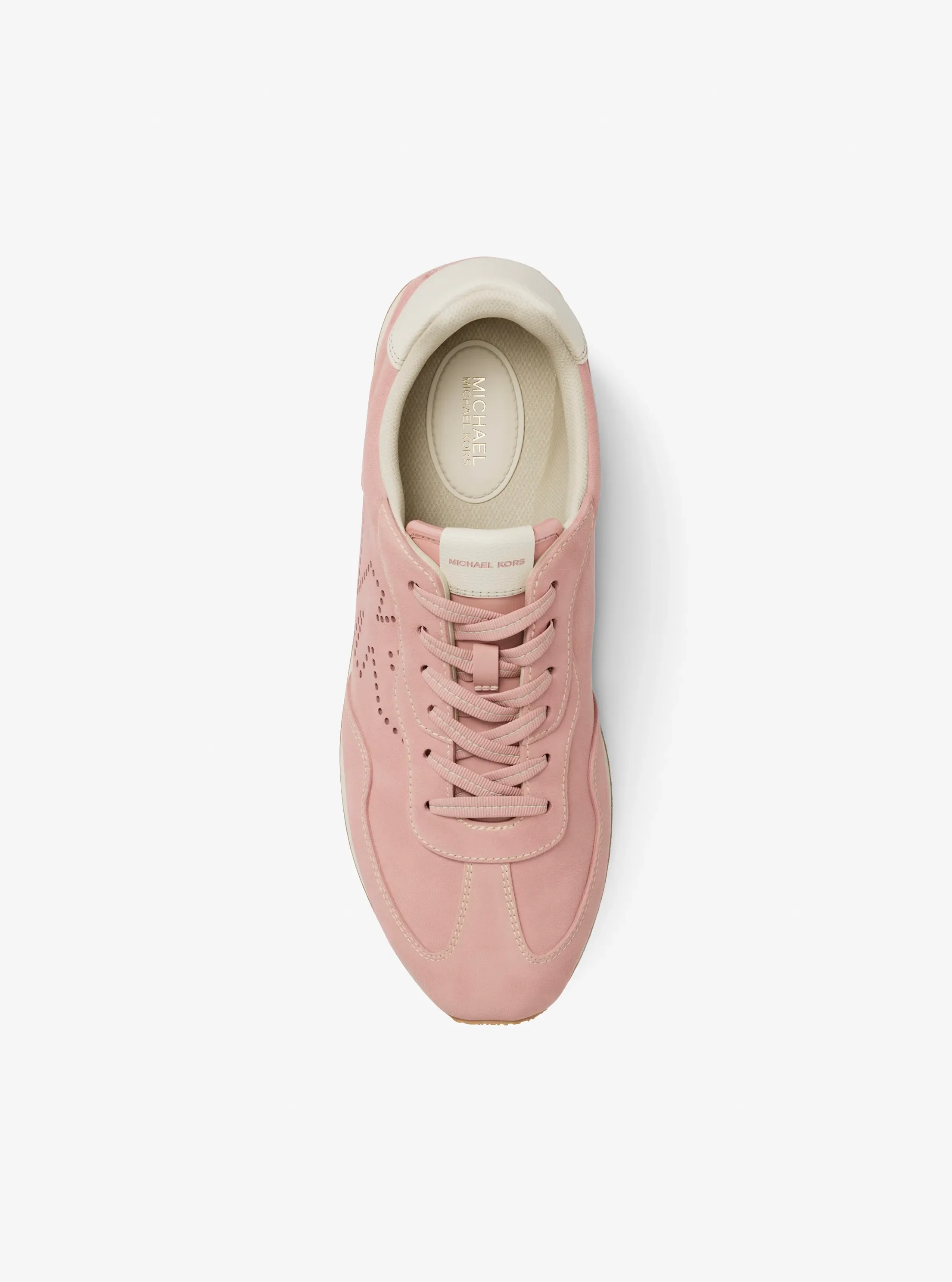 Кроссовки Michael Kors Essex Suede Trainer, цвет: Пудровый — фото 5