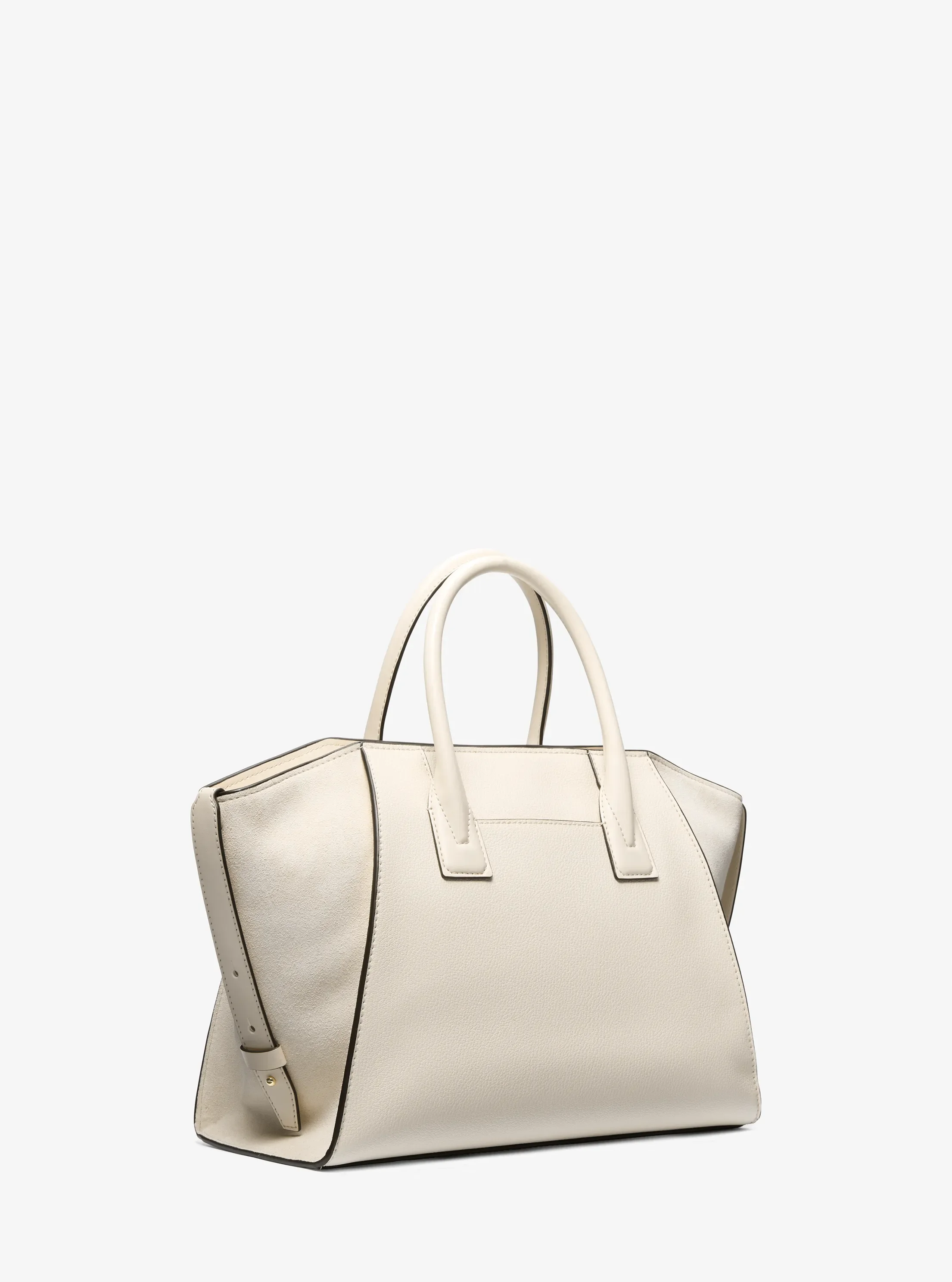 Michael Kors Avril Large Leather and Suede Satchel — фото 3