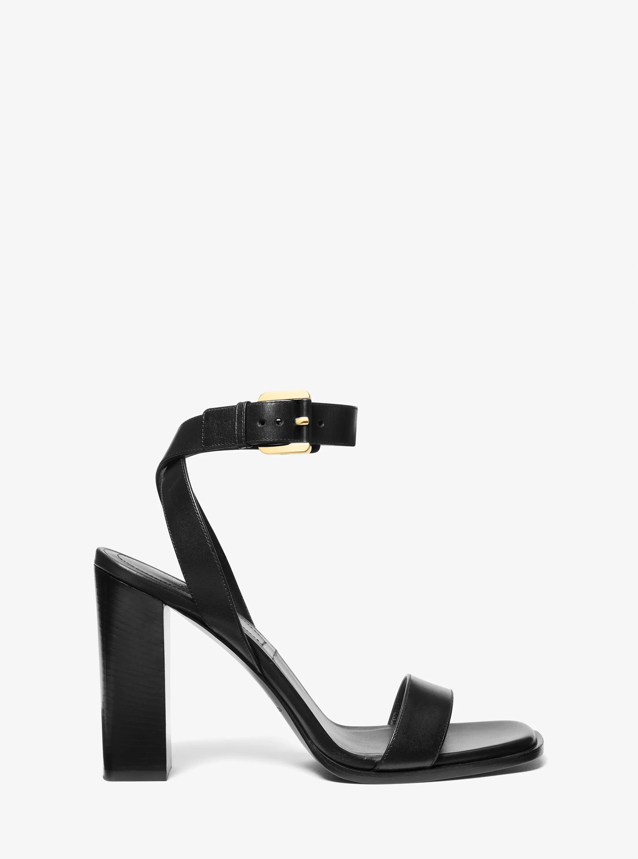 Женские сандалии Michael Kors Ashley Leather Sandal, цвет: Чёрный — фото 2