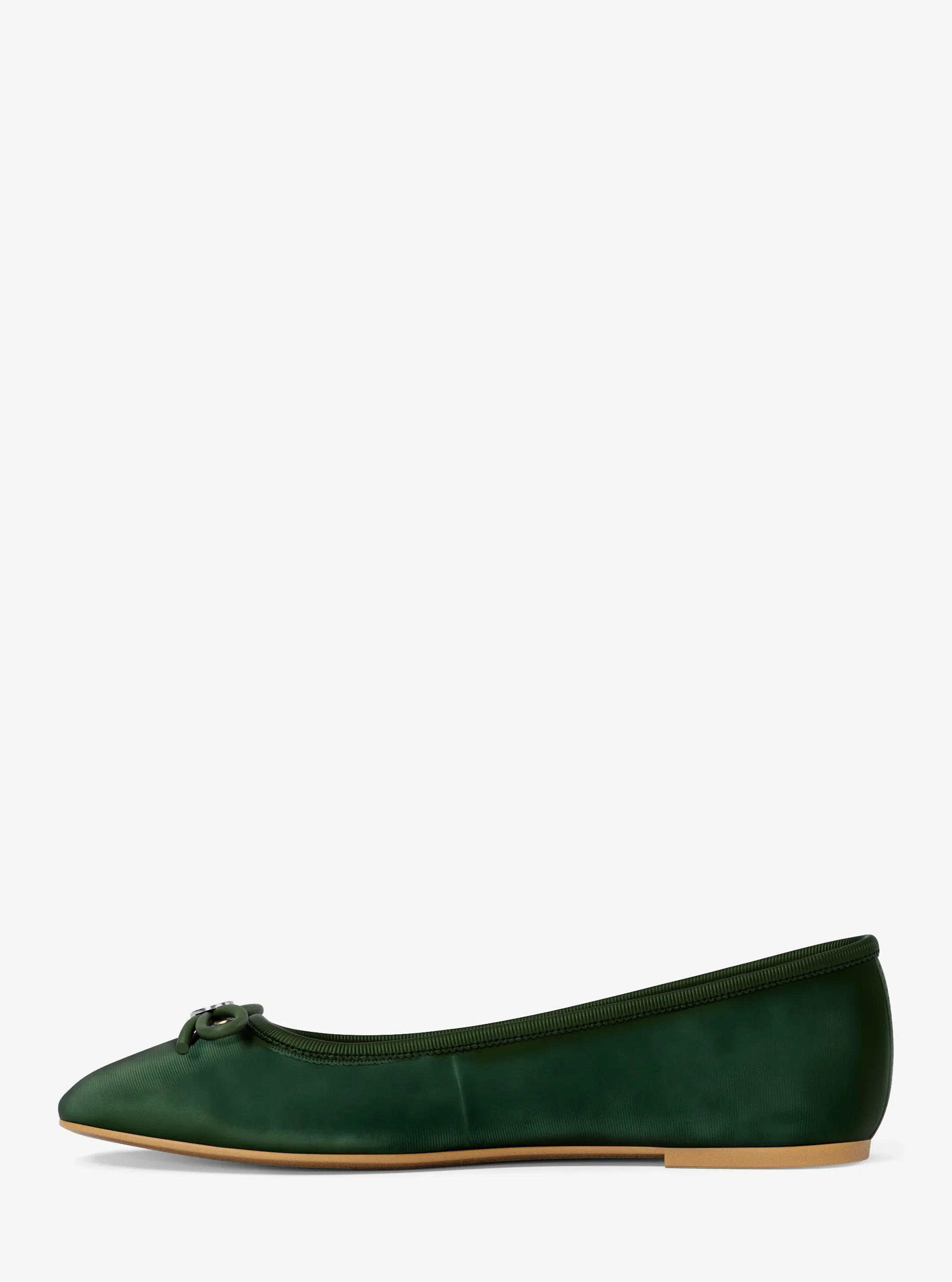 Балетки Michael Kors Savannah Logo Debossed Velvet Ballet Flat, цвет: Зелёный — фото 3
