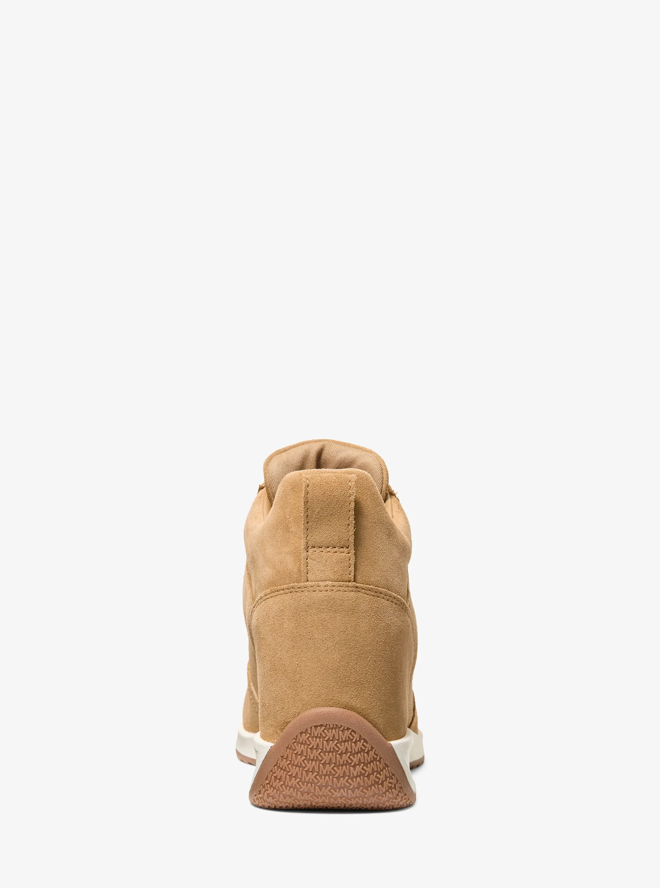 Женские кроссовки Michael Kors Nikko S2 Suede Wedge Trainer, цвет: Хаки — фото 3