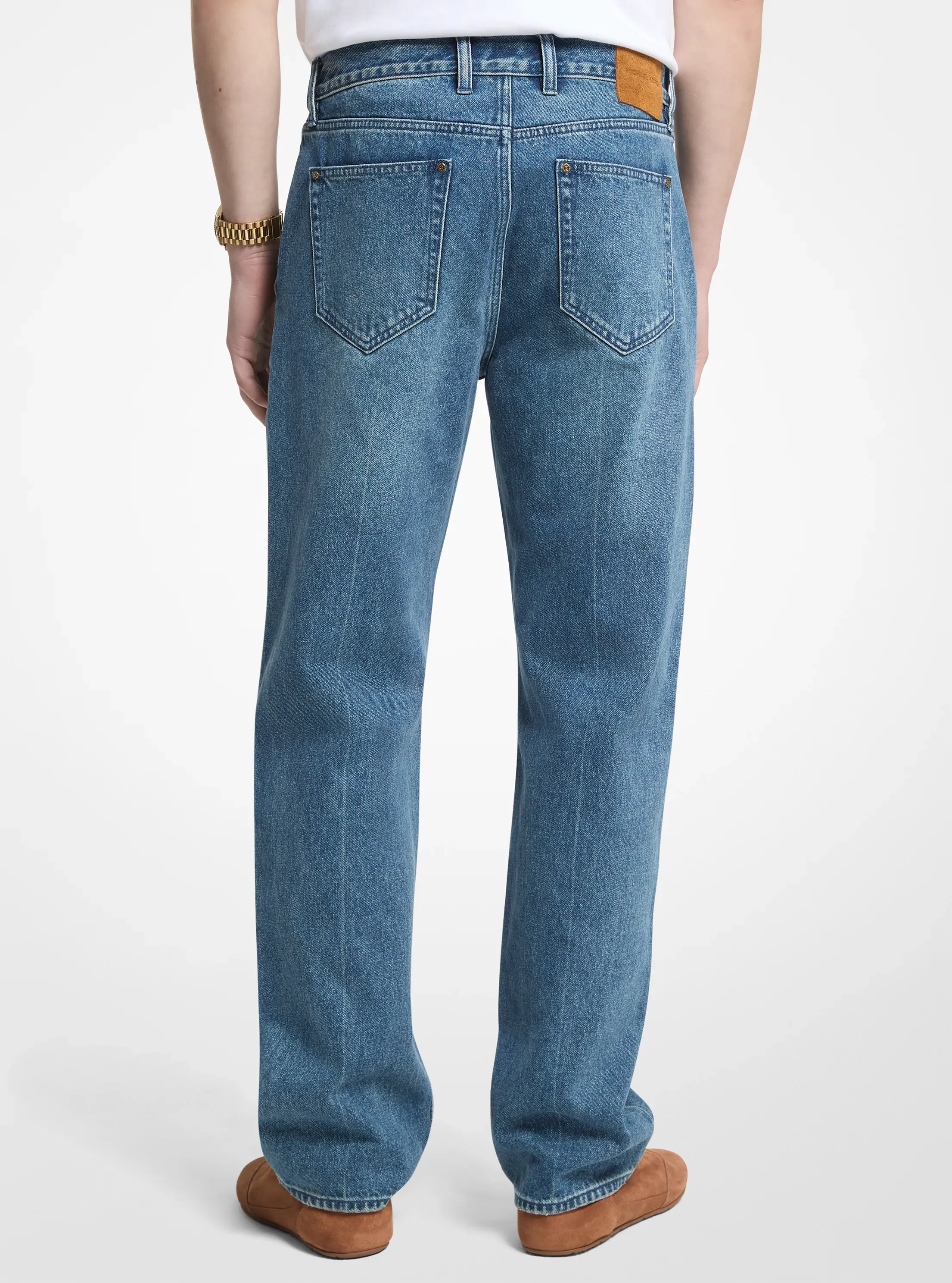 Мужские джинсы Michael Kors Finn Straight-Leg Denim Jeans — фото 2