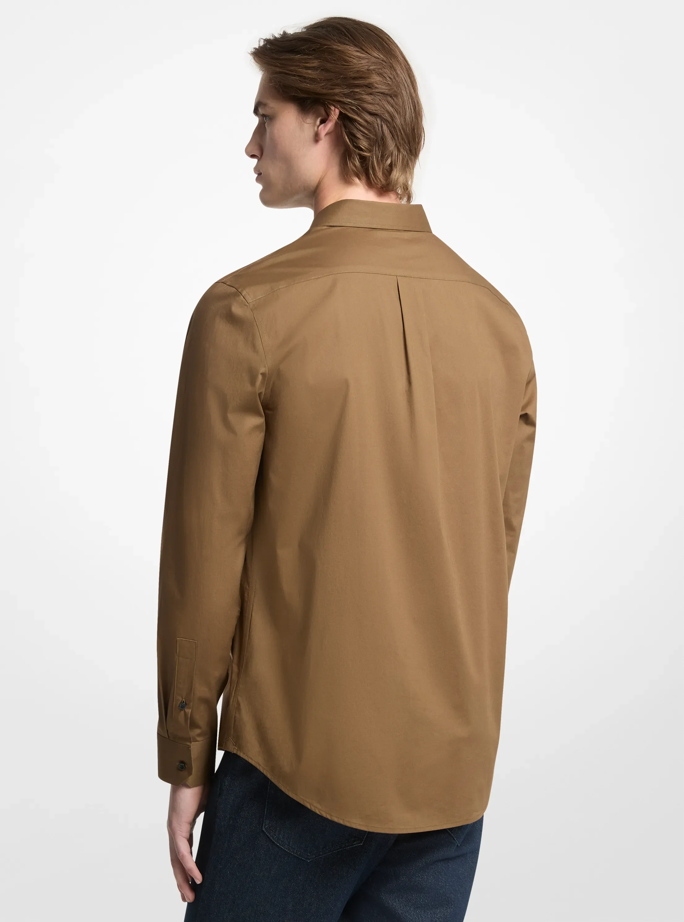 Мужские рубашки Michael Kors Classic-Fit Cotton Blend Dobby Shirt — фото 2