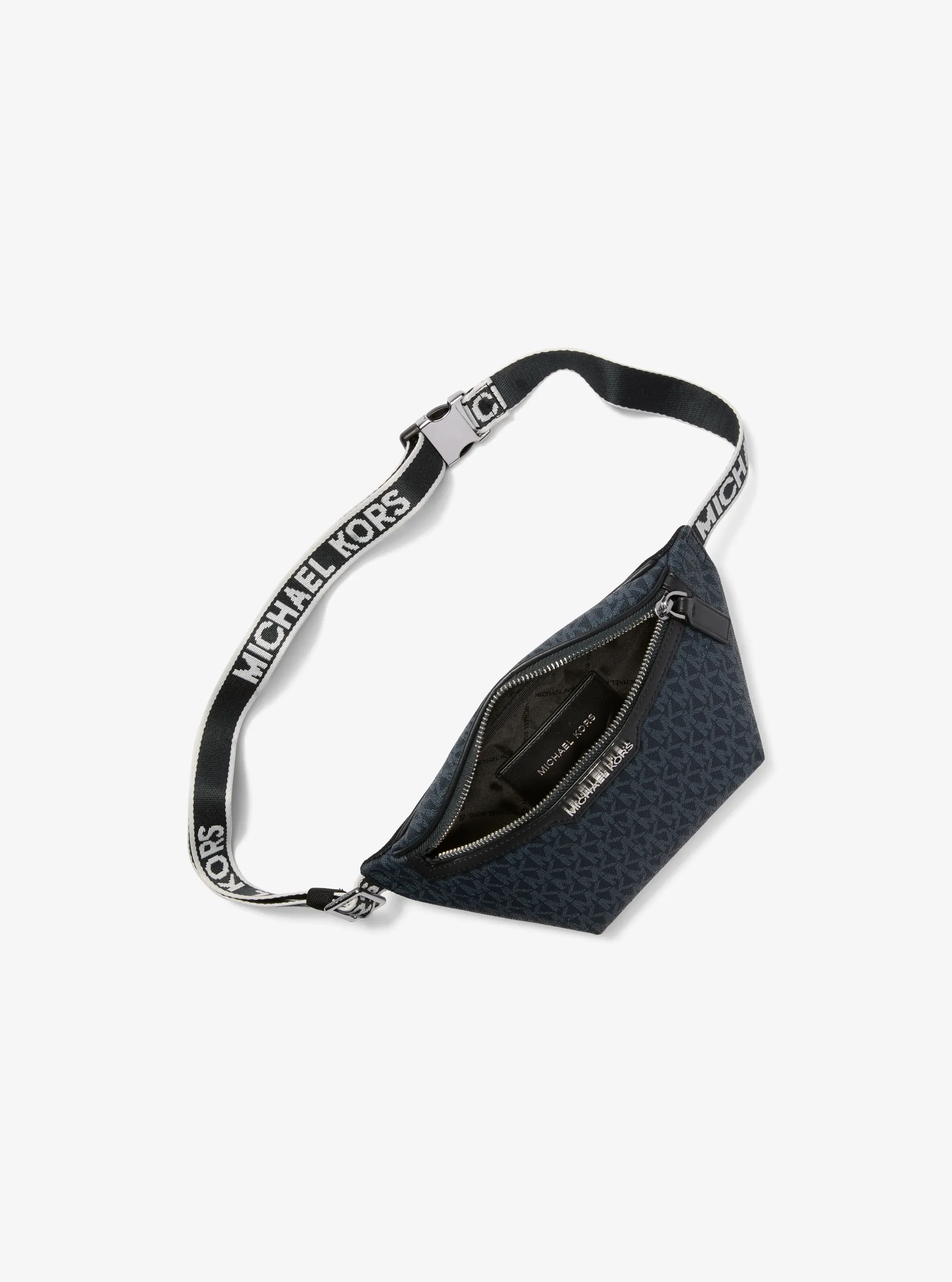 Сумка Michael Kors Cooper Mini Logo Belt, цвет: Admrl/Plblue — фото 4