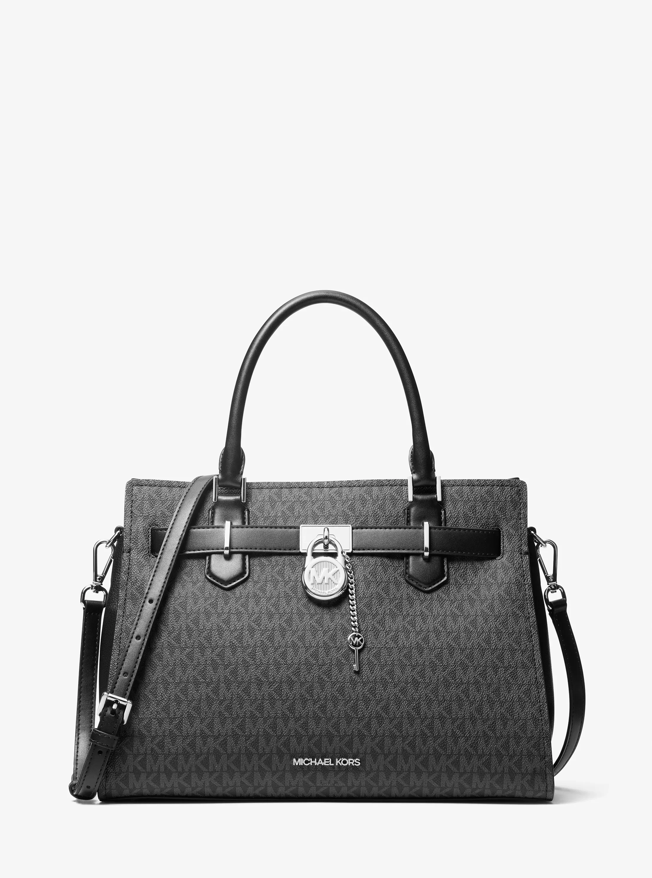 Michael Kors Landon Medium Signature Logo Satchel