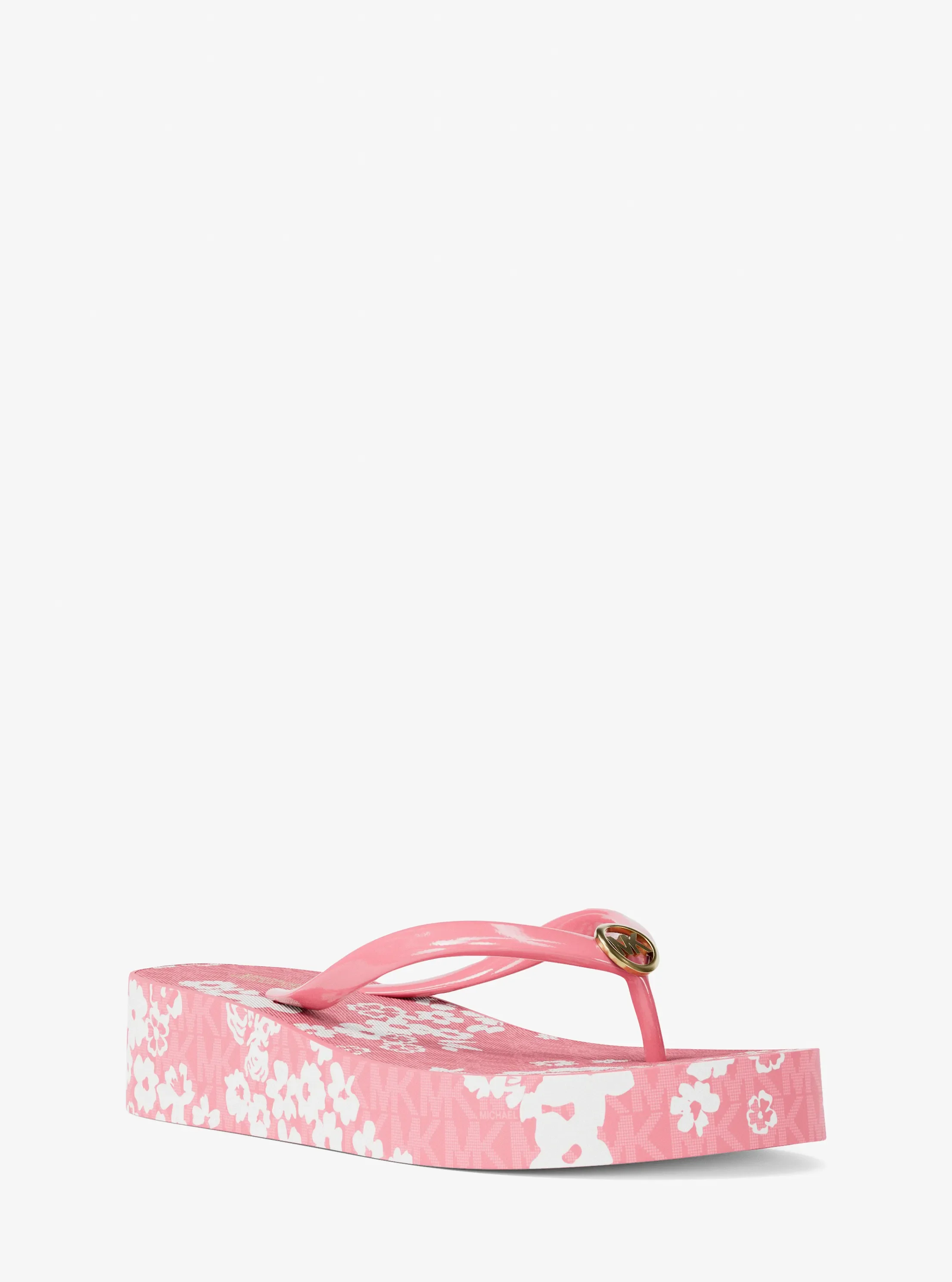 Сандалии Michael Kors Bedford Printed Signature Logo Flip Flop, цвет: Carnation