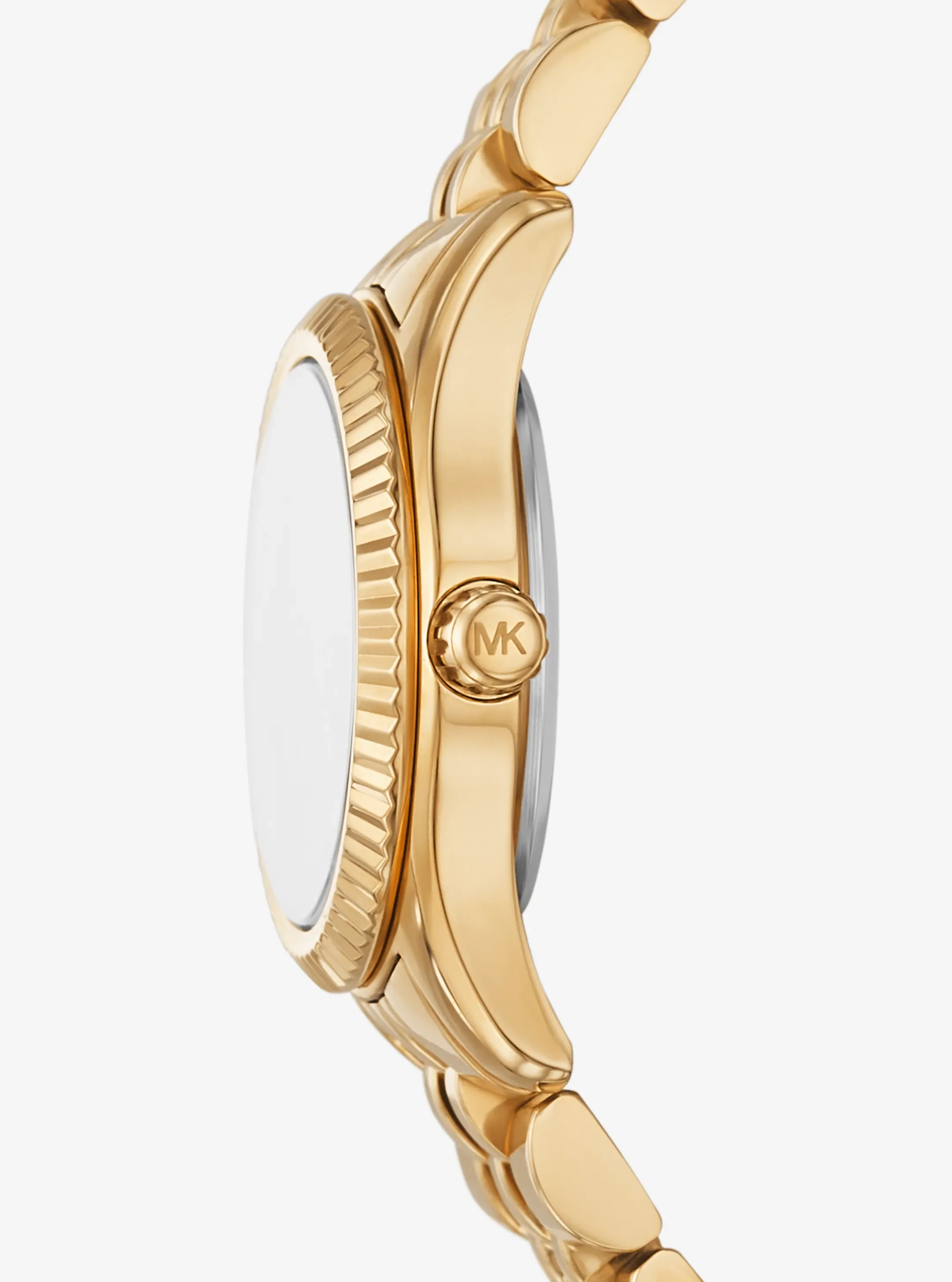 Женские часы Michael Kors Petite Lexington Pavé Gold-Tone Watch, цвет: Золотой — фото 2