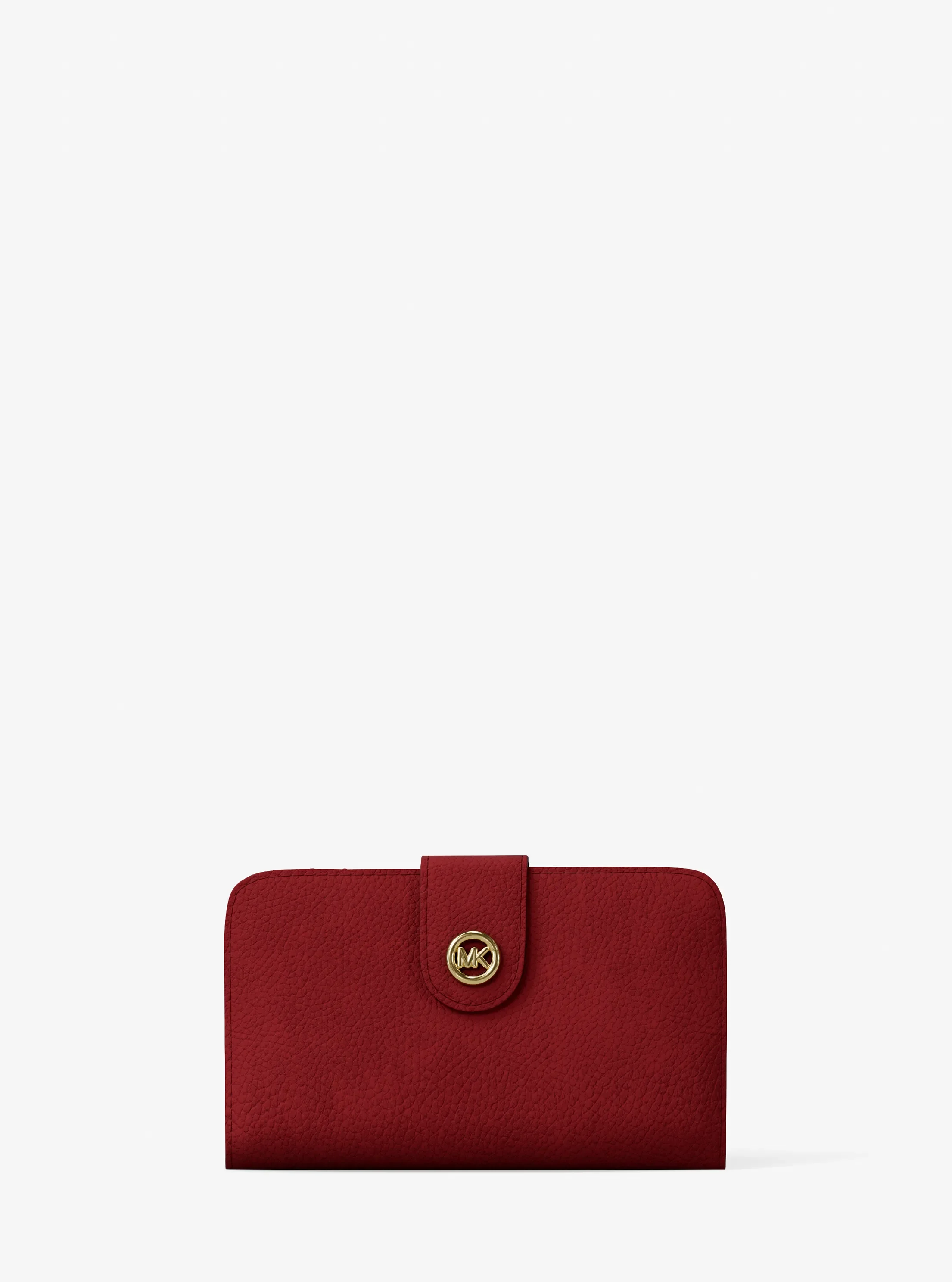 Женский кошелёк Michael Kors MK Pop Charm Medium Nubuck Wallet, цвет: Глубокий красный