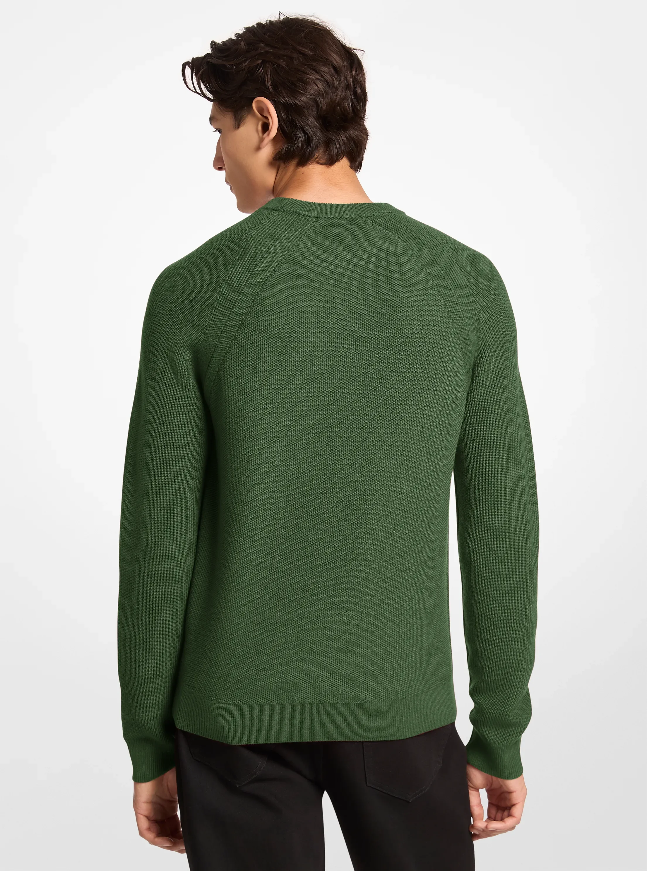 Свитер Michael Kors Wool Blend Crewneck, цвет: Зелёный — фото 2