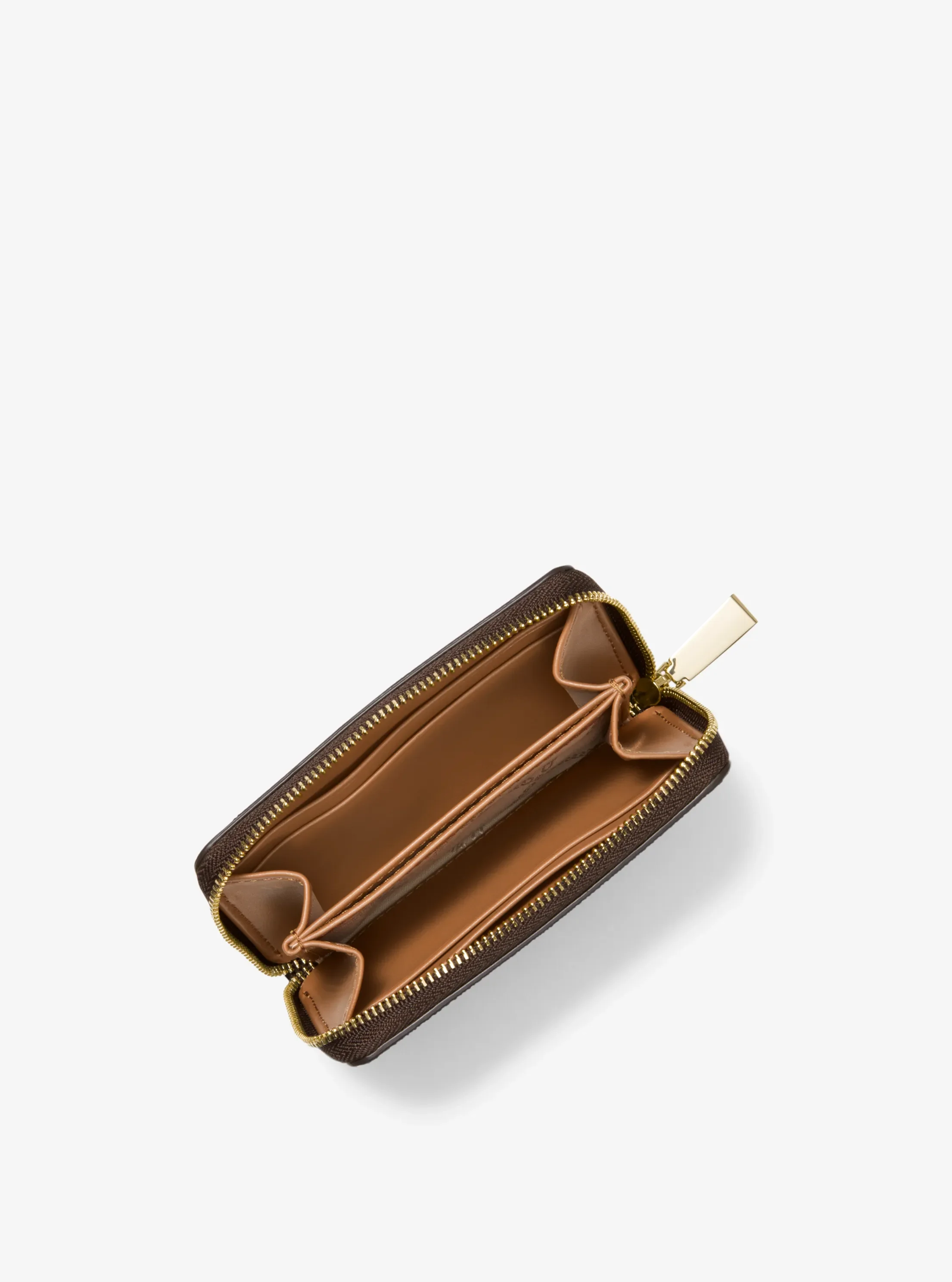 Женский кошелёк Michael Kors Small Logo and Leather Wallet, цвет: Коричневый — фото 2