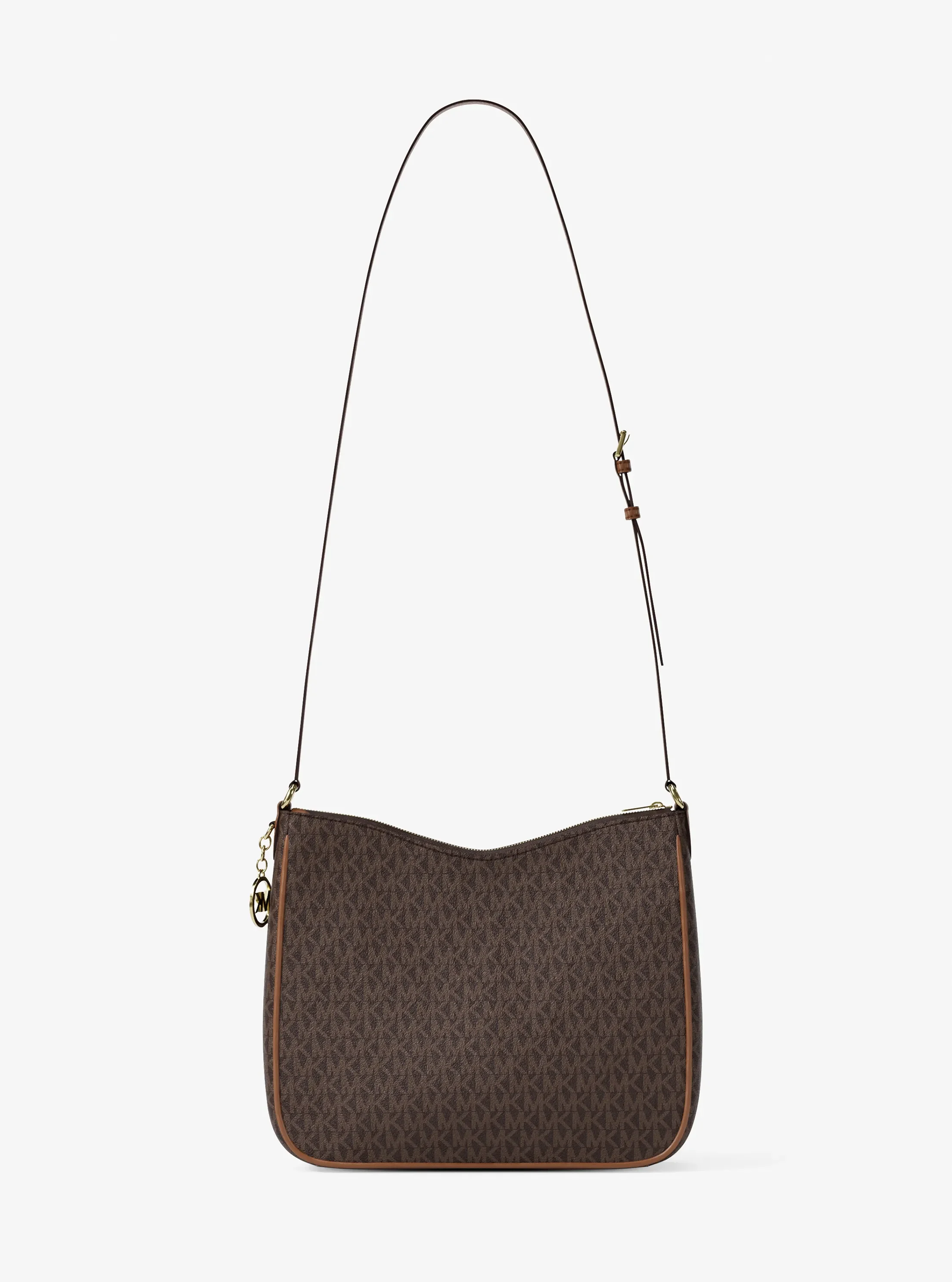 Сумка Michael Kors Nayla Medium Signature Logo Messenger, цвет: Коричневый — фото 5