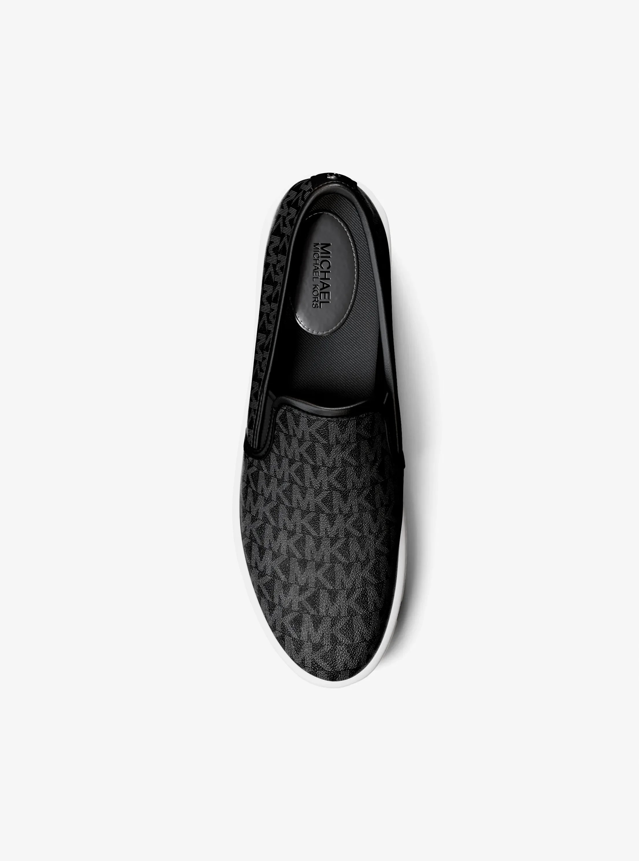 Кроссовки Michael Kors Teddi Signature Logo Slip-On, цвет: Чёрный — фото 4