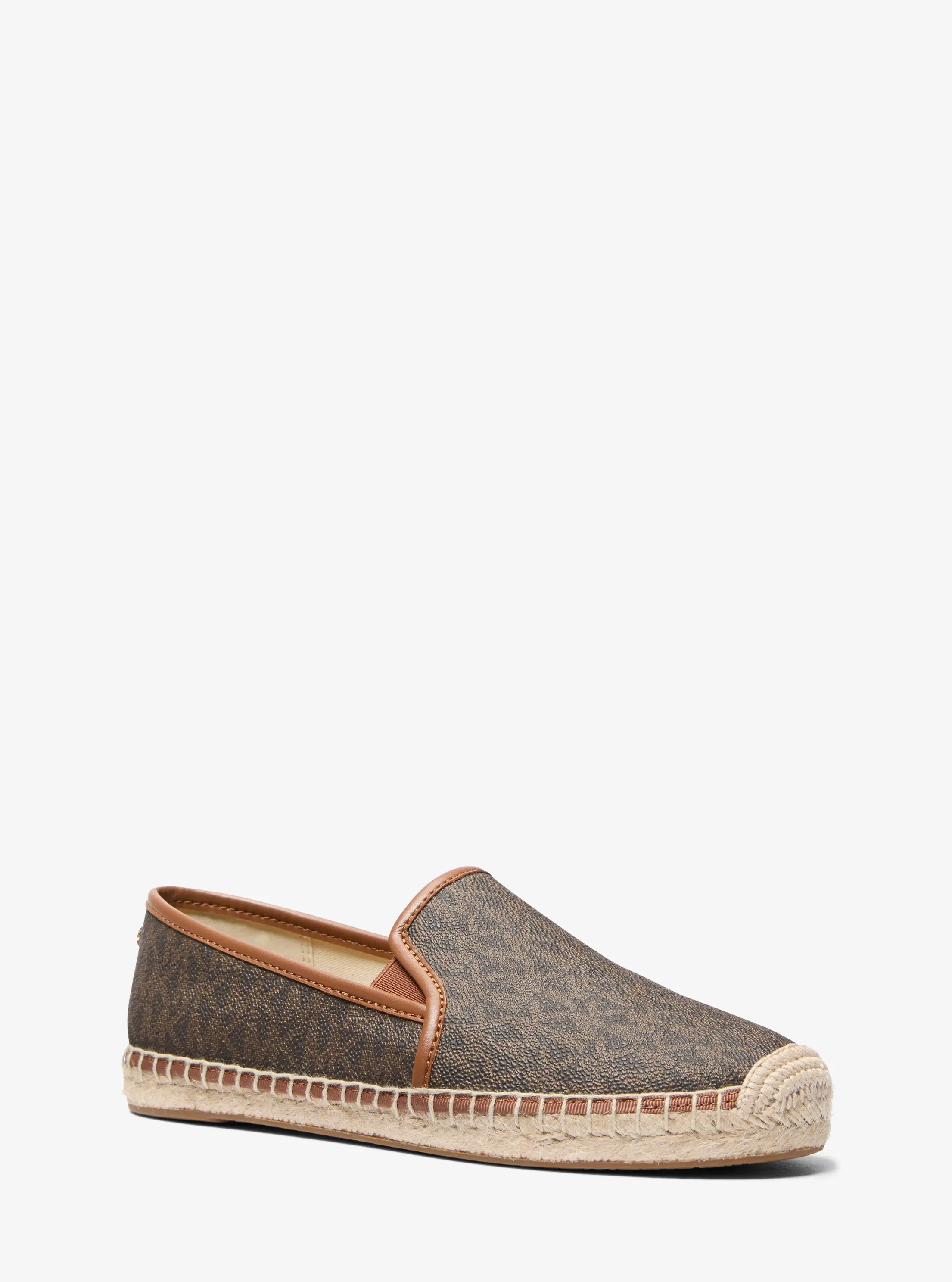 Сандалии Michael Kors Hastings Signature Logo Slip-On Espadrille, цвет: Коричневый