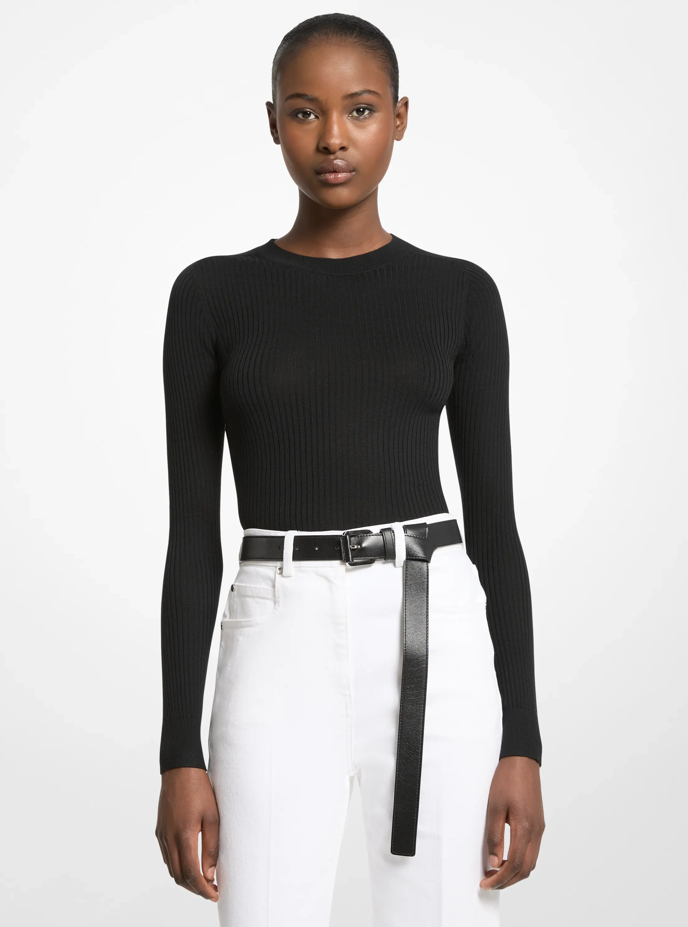 Женский свитер Michael Kors Wool, цвет: Чёрный