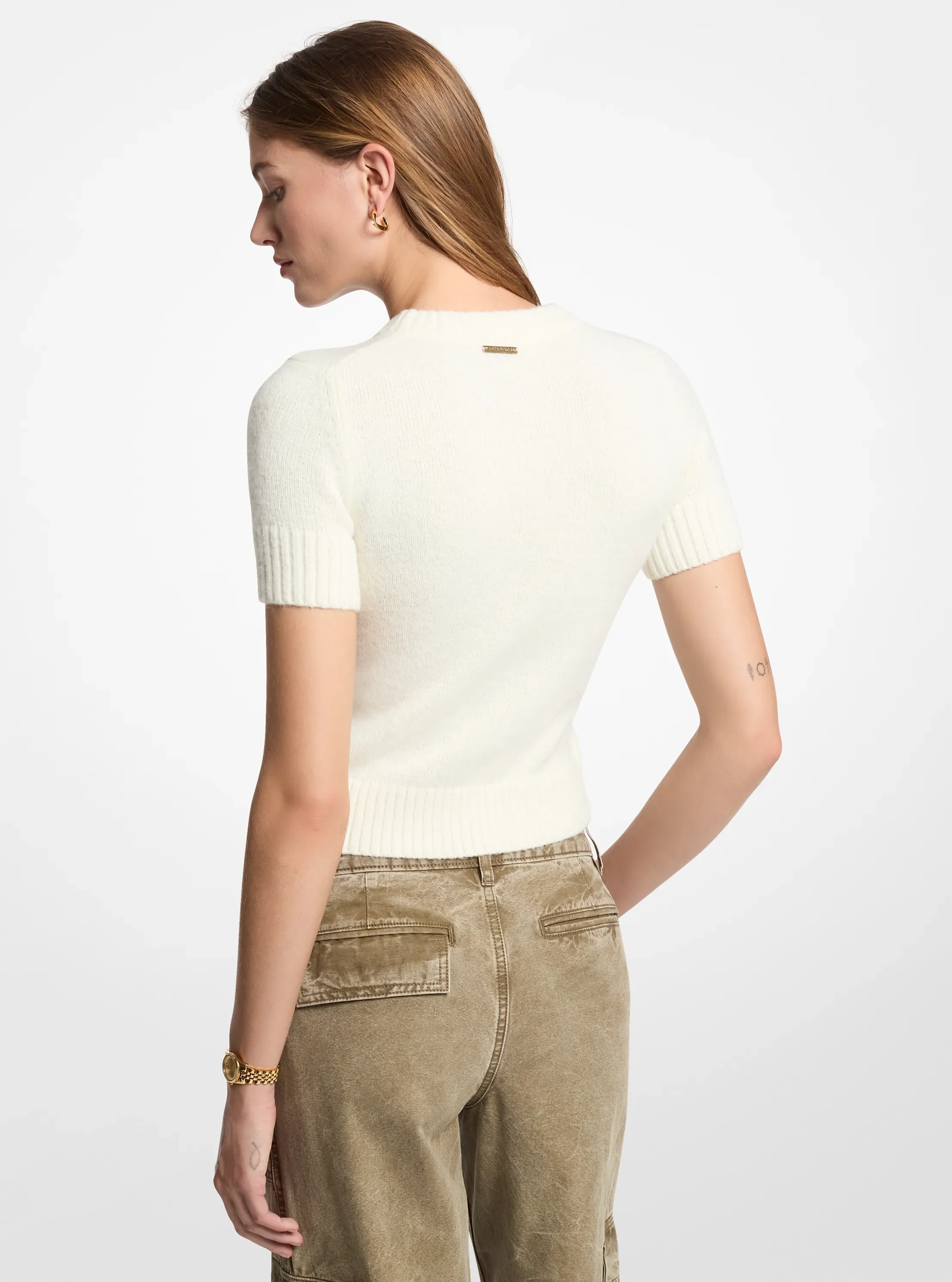 Женские свитеры Michael Kors Knit Short-Sleeve Sweater — фото 2