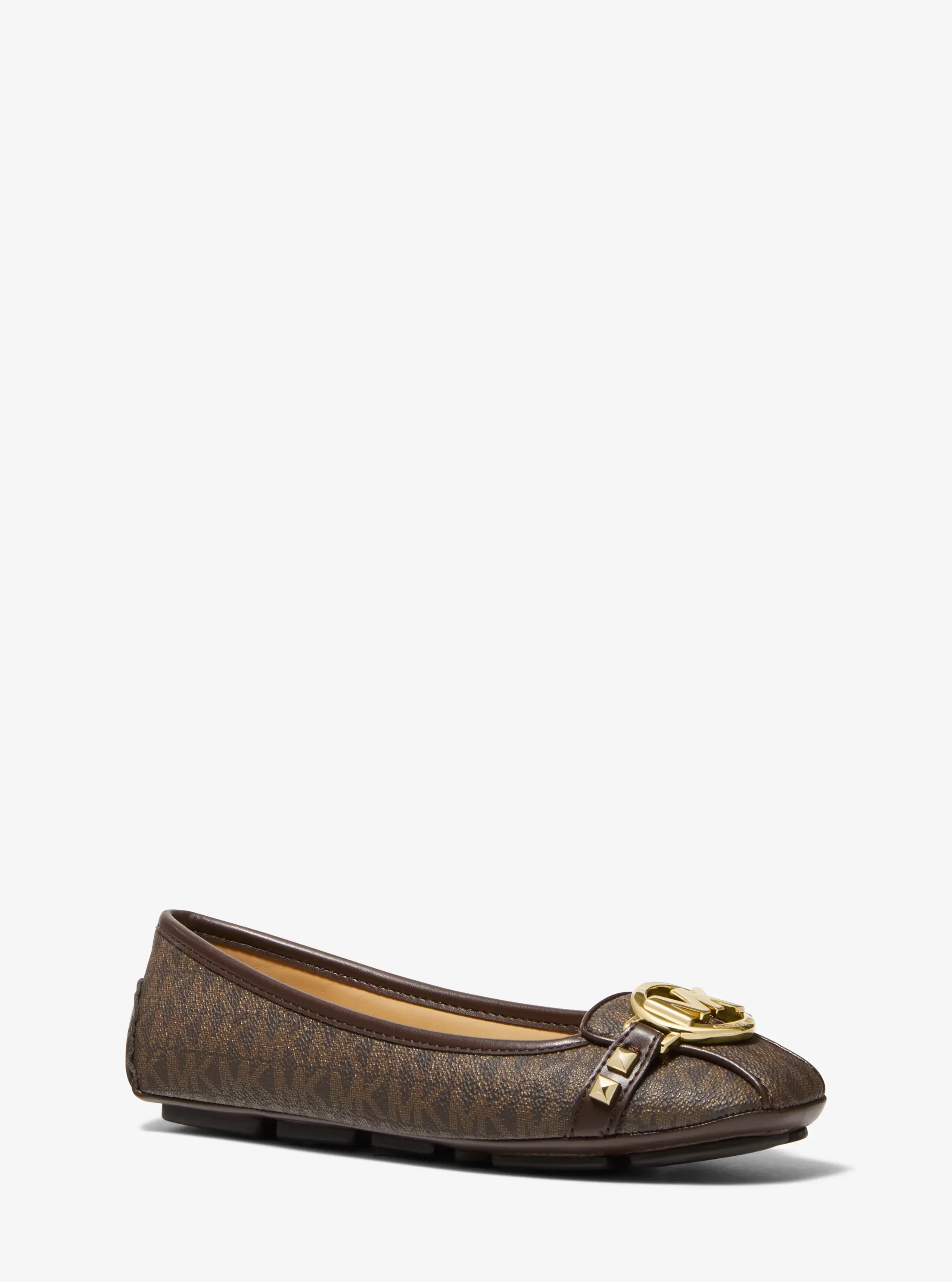 Мокасины Michael Kors Fulton Studded Logo Moccasin, цвет: Коричневый