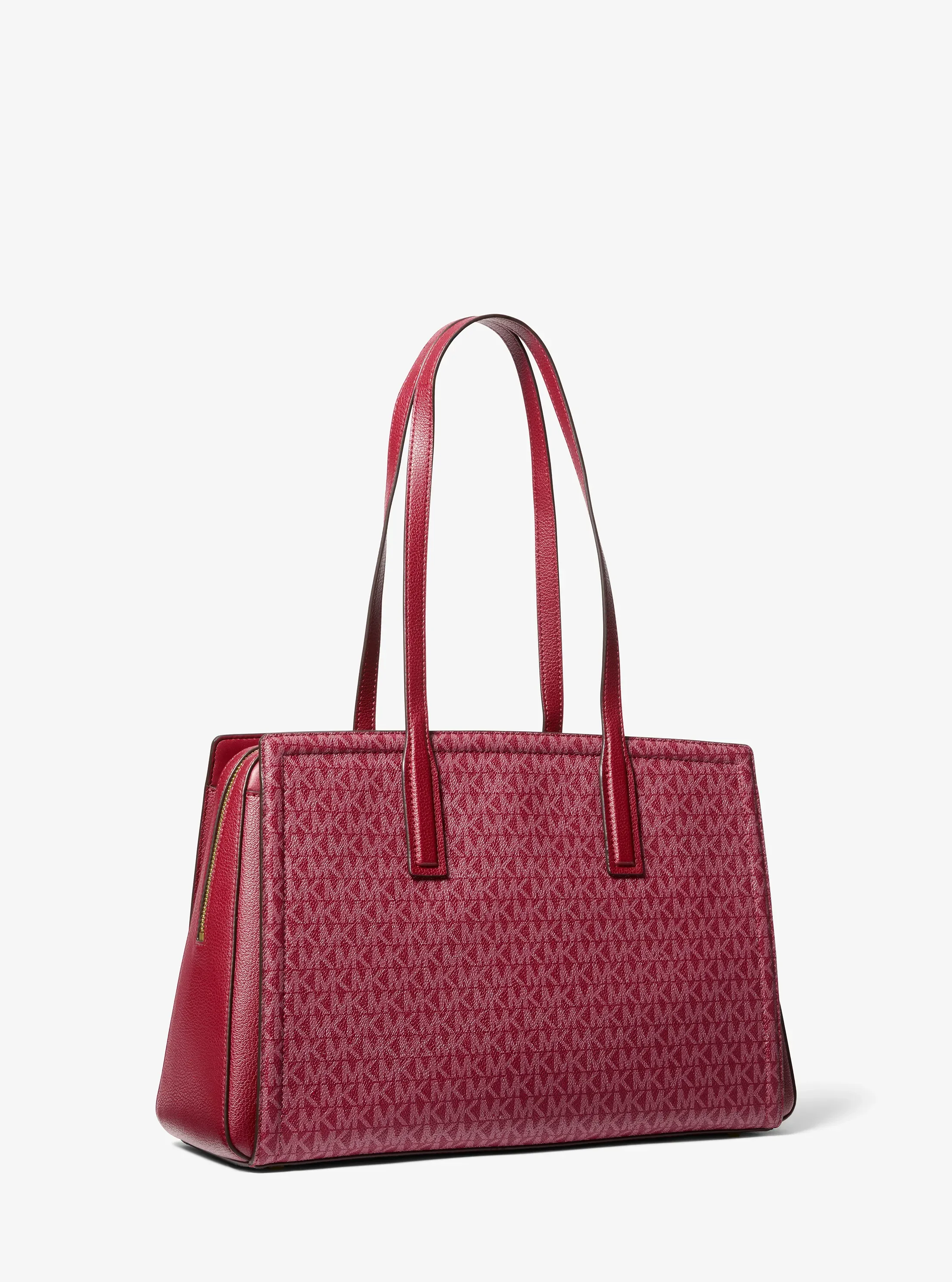 Женская сумка Michael Kors Laila Medium Signature Logo, цвет: Глубокий красный — фото 3