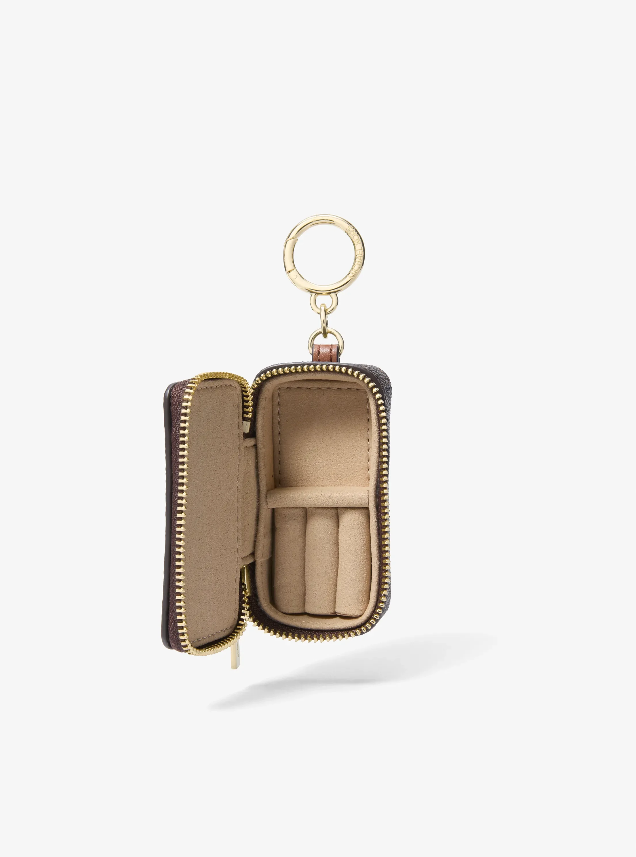 Брелок Michael Kors Jet Set Travel Signature Logo Bag Charm, цвет: Коричневый — фото 2