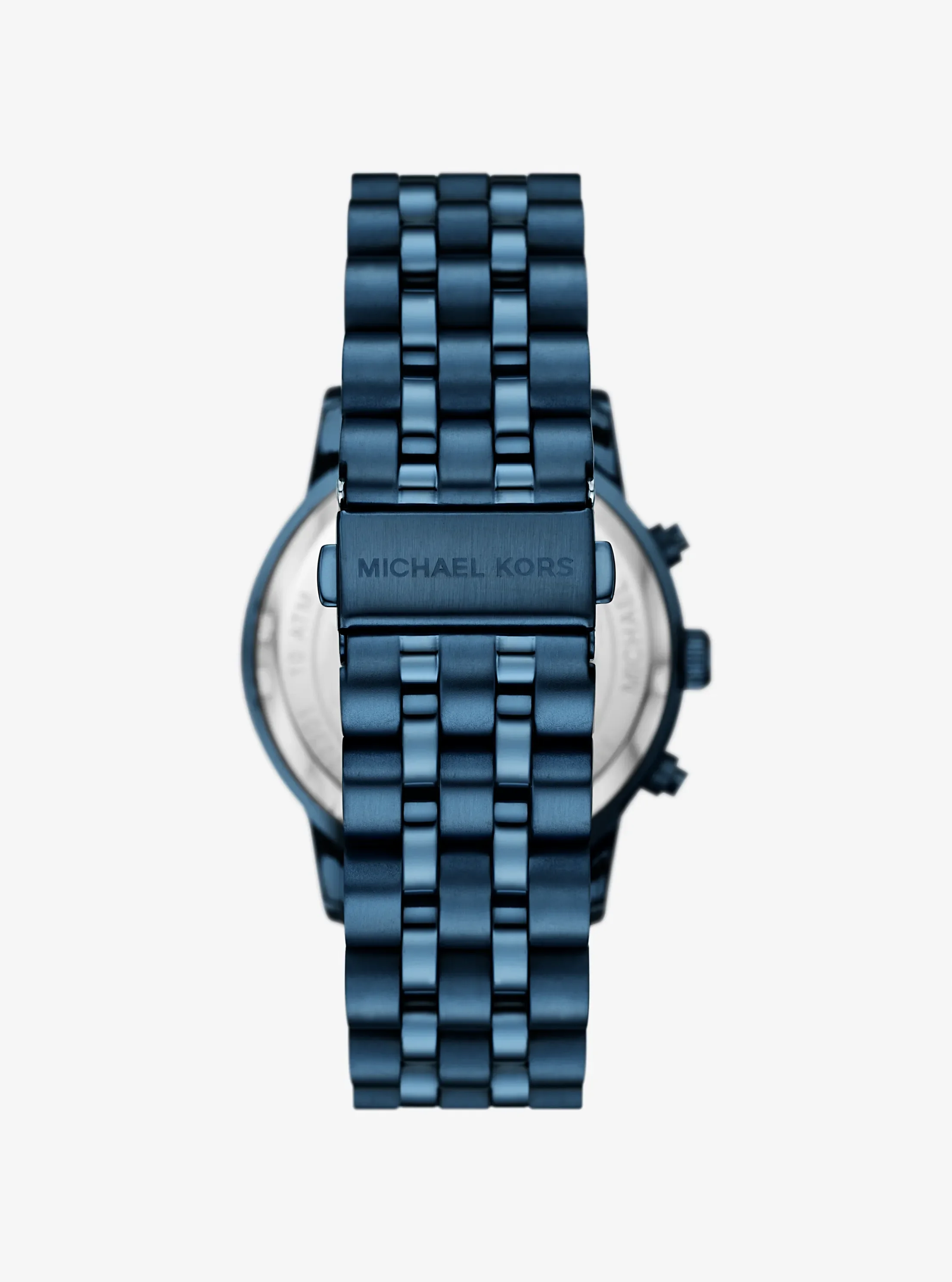 Часы Michael Kors Oversized Hutton Blue-Tone Watch, цвет: Тёмно-синий — фото 3