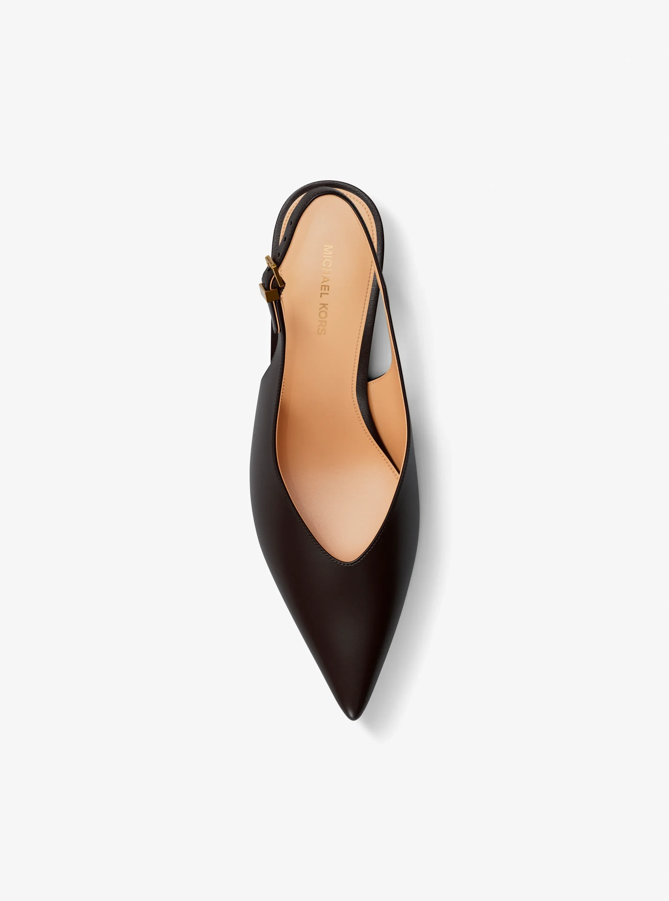 Женские туфли Michael Kors Tonya Leather Slingback Pump, цвет: Шоколадный — фото 5