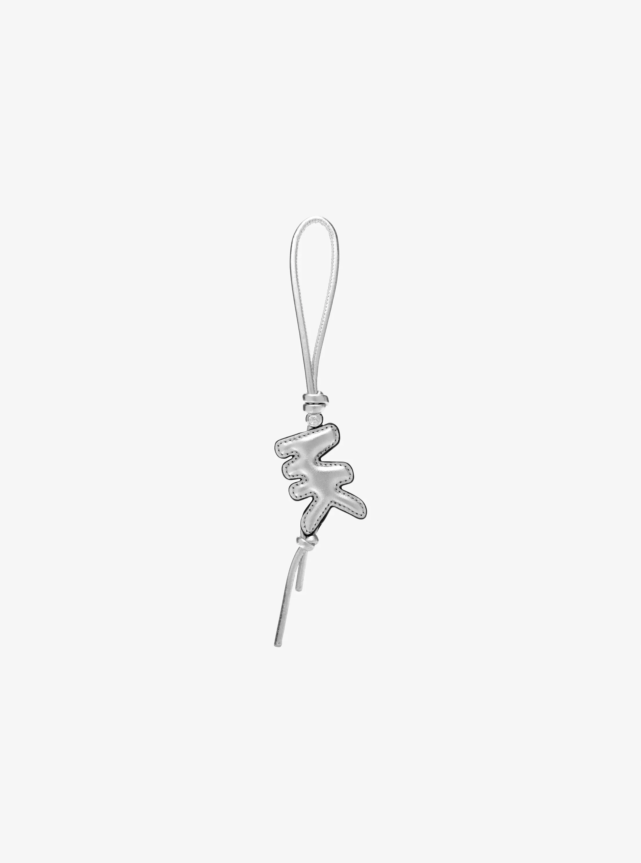 Брелоки Michael Kors Puffy Logo Metallic Leather Bag Charm