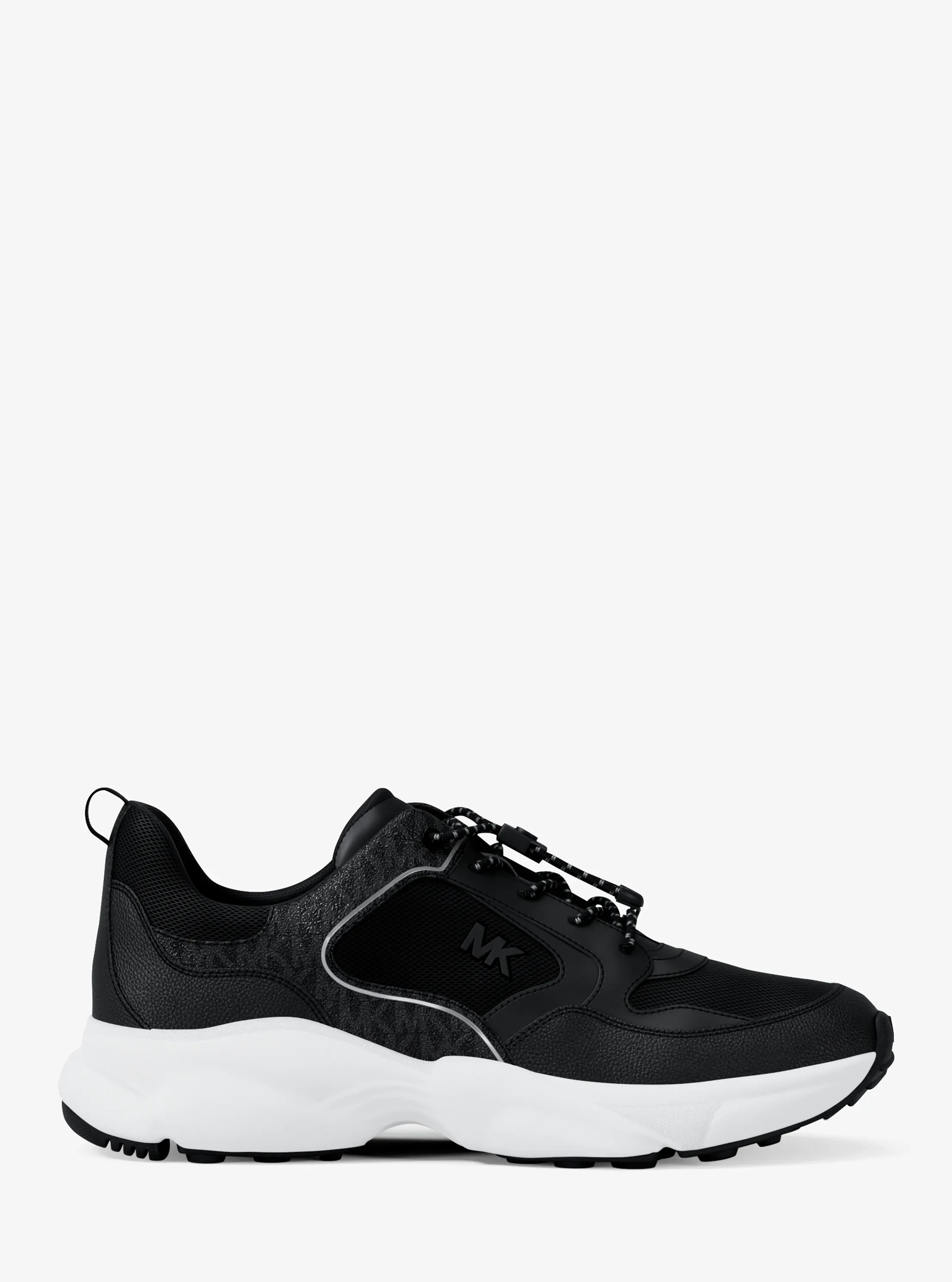 Кроссовки Michael Kors Jett Mixed-Media Trainer, цвет: Чёрный — фото 2