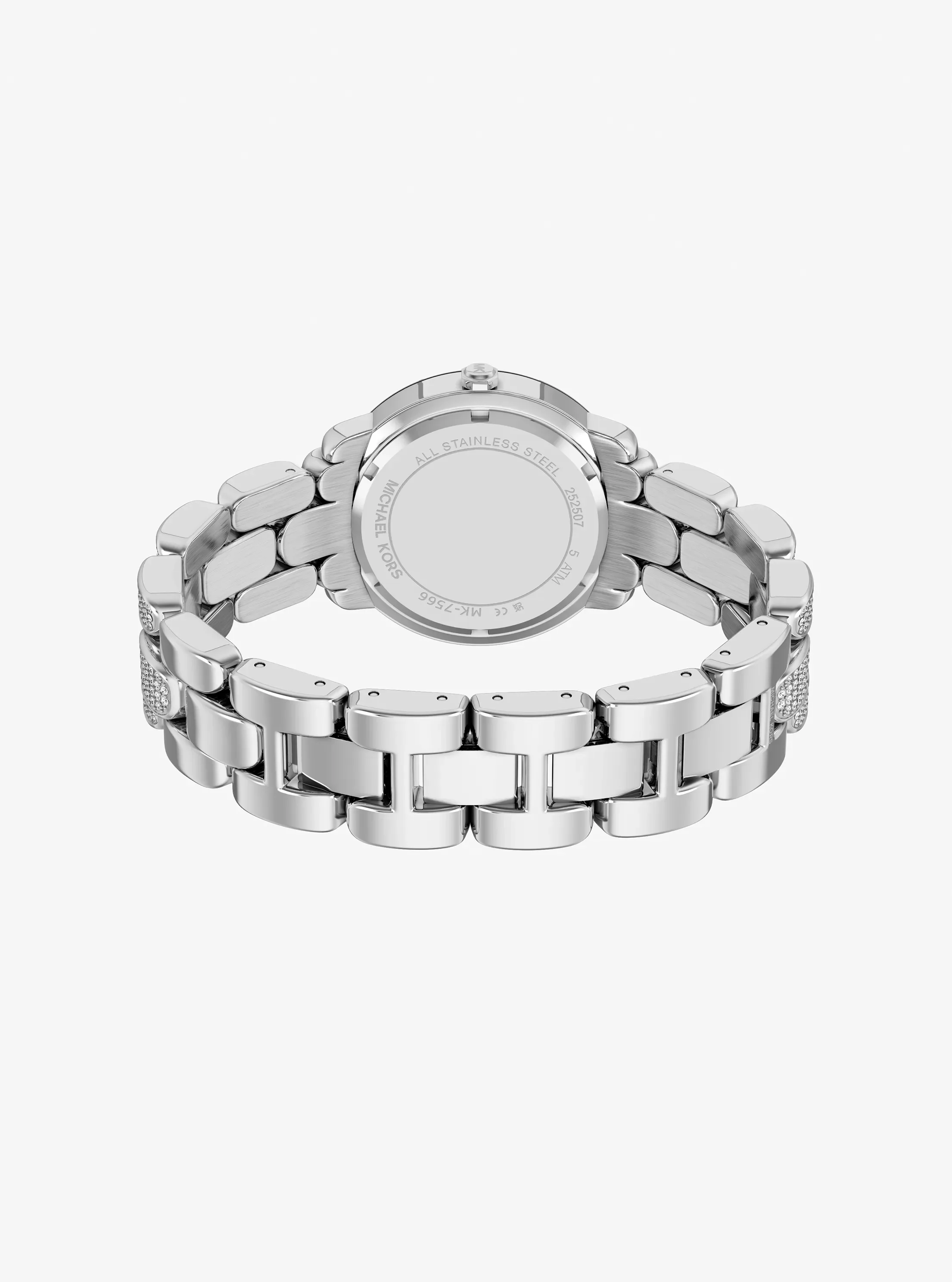 Женские часы Michael Kors Pavé Phoebe Silver-Tone Watch, цвет: Серебряный — фото 4