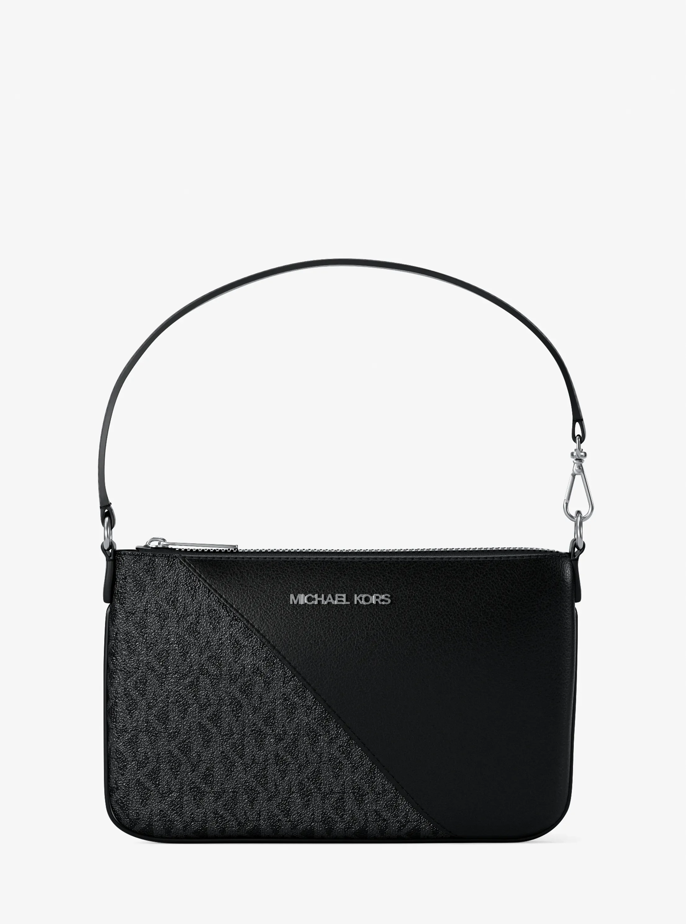 Сумка Michael Kors Jet Set Travel Small Signature Logo and Smooth Wristlet, цвет: Чёрный