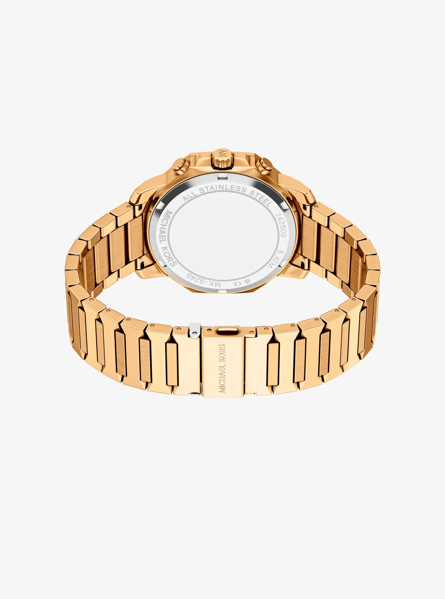 Женские часы Michael Kors Oversized Prescott Gold-Tone Watch, цвет: Золотой — фото 4