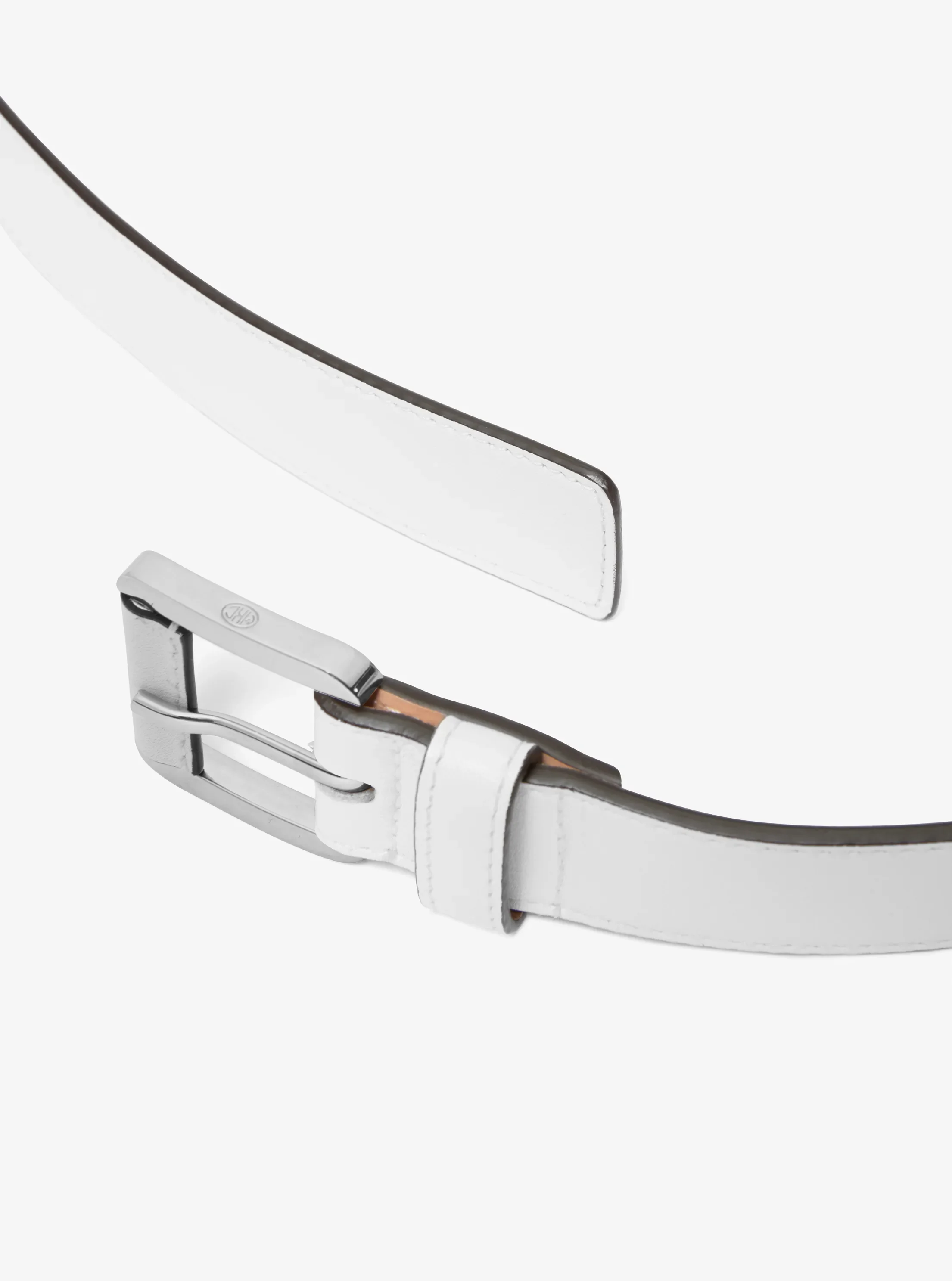 Женский ремень Michael Kors Jodi Leather Waist Belt, цвет: Оптический белый — фото 2