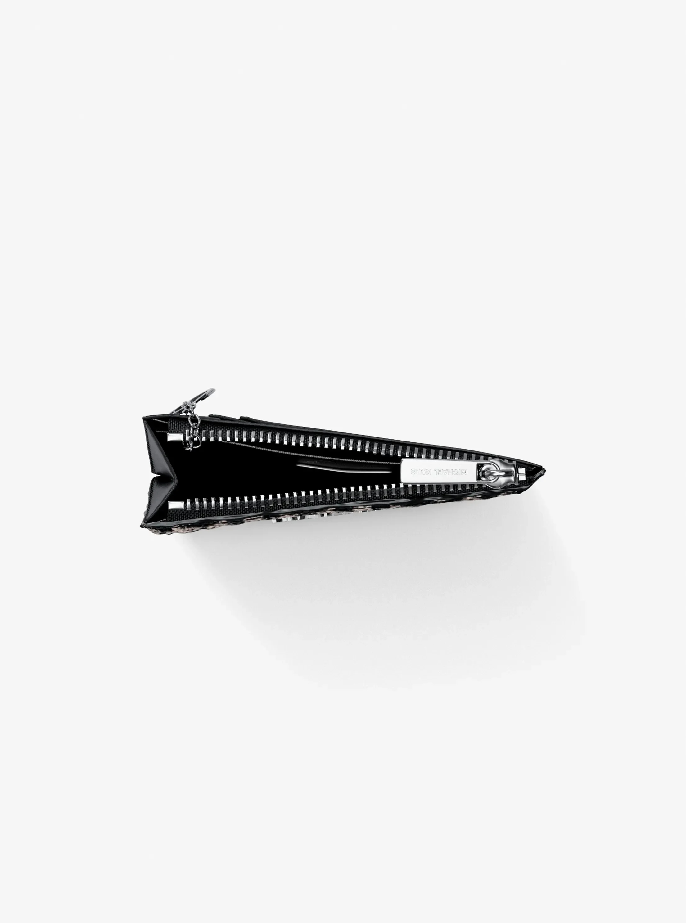 Кошелёк Michael Kors Jet Set Travel Houndstooth Woven Card Case, цвет: Чёрный / Светлый кремовый — фото 2