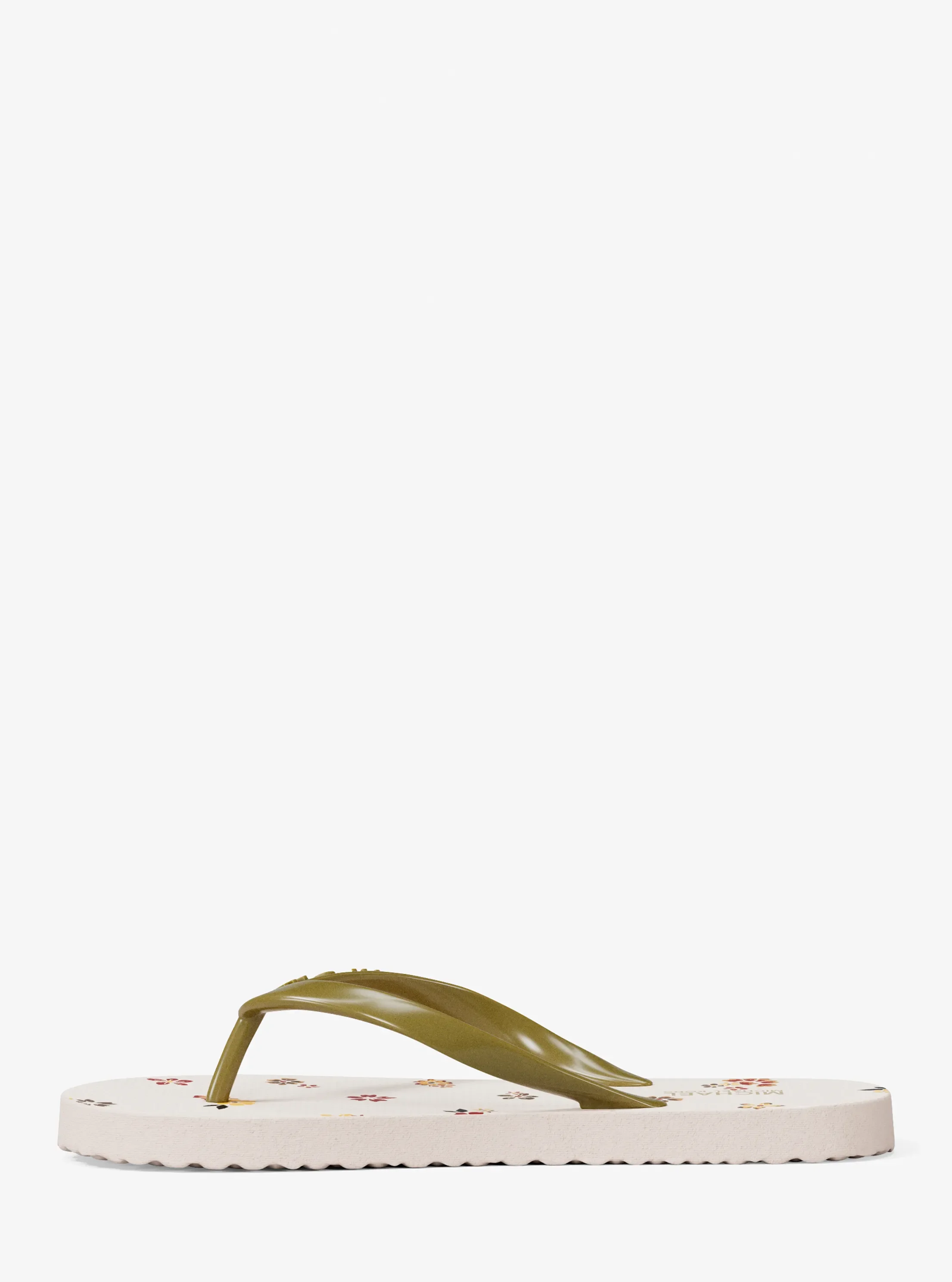 Сандалии Michael Kors Floral Printed Flip Flop, цвет: Кремовый разноцветный — фото 3