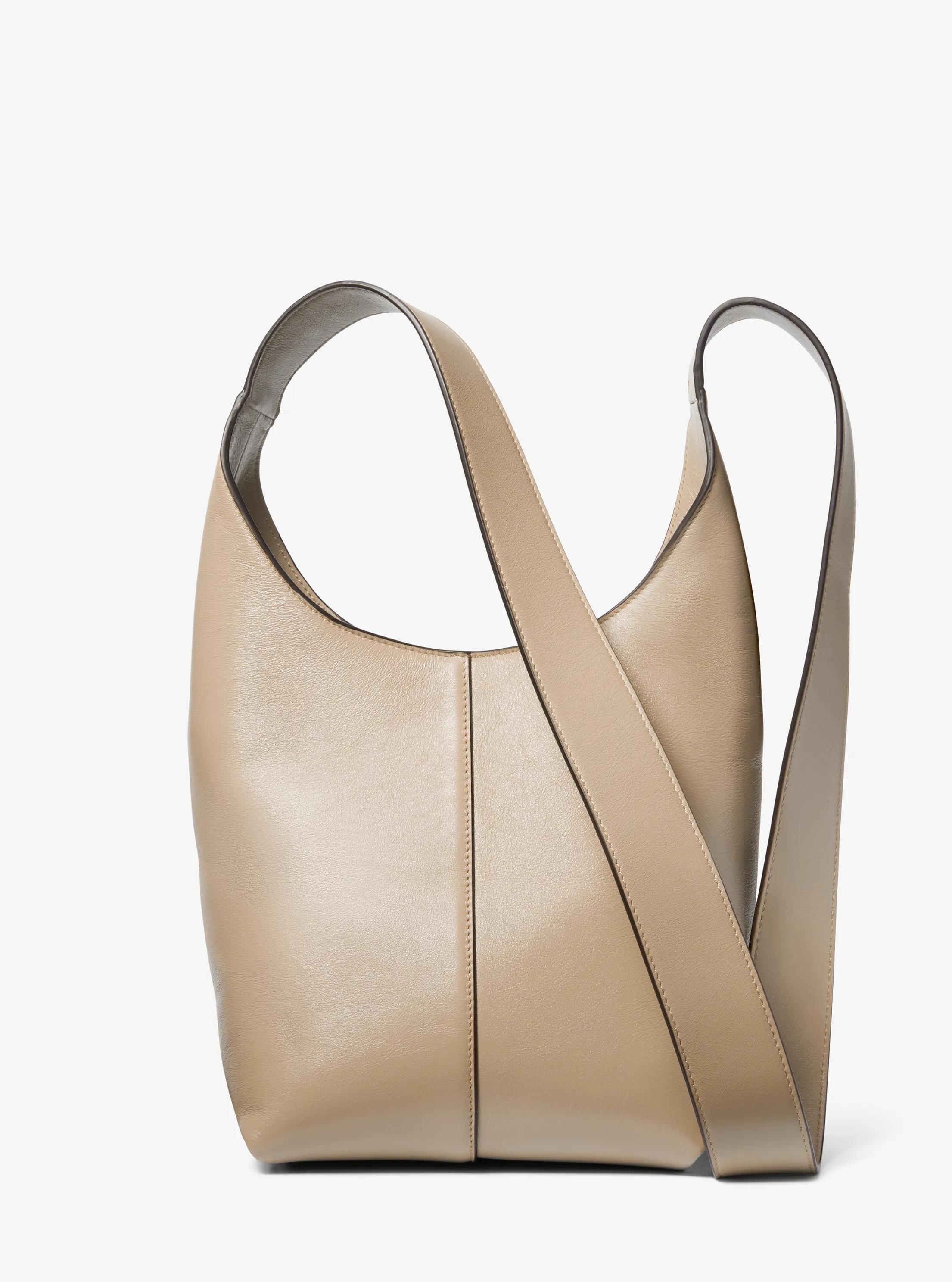 Dede Mini Leather Hobo Bag in SAND | Michael Kors