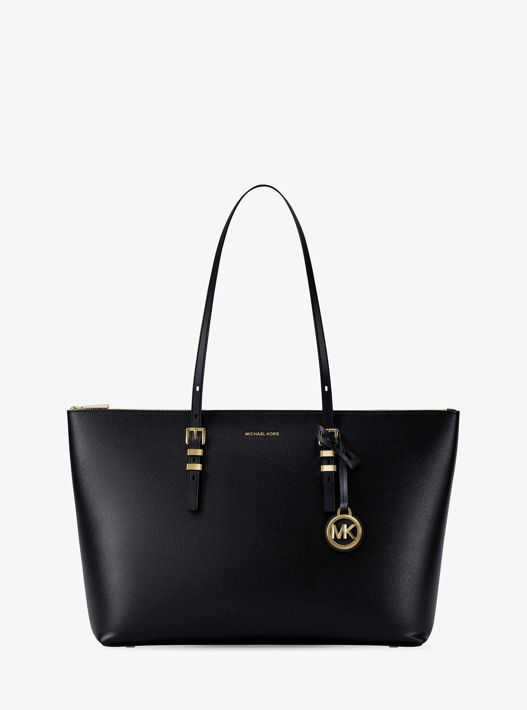 Michael Michael Kors Mk Shopper Quinn Large Aus Gekrispeltem Leder - Schwarz - Michael Kors