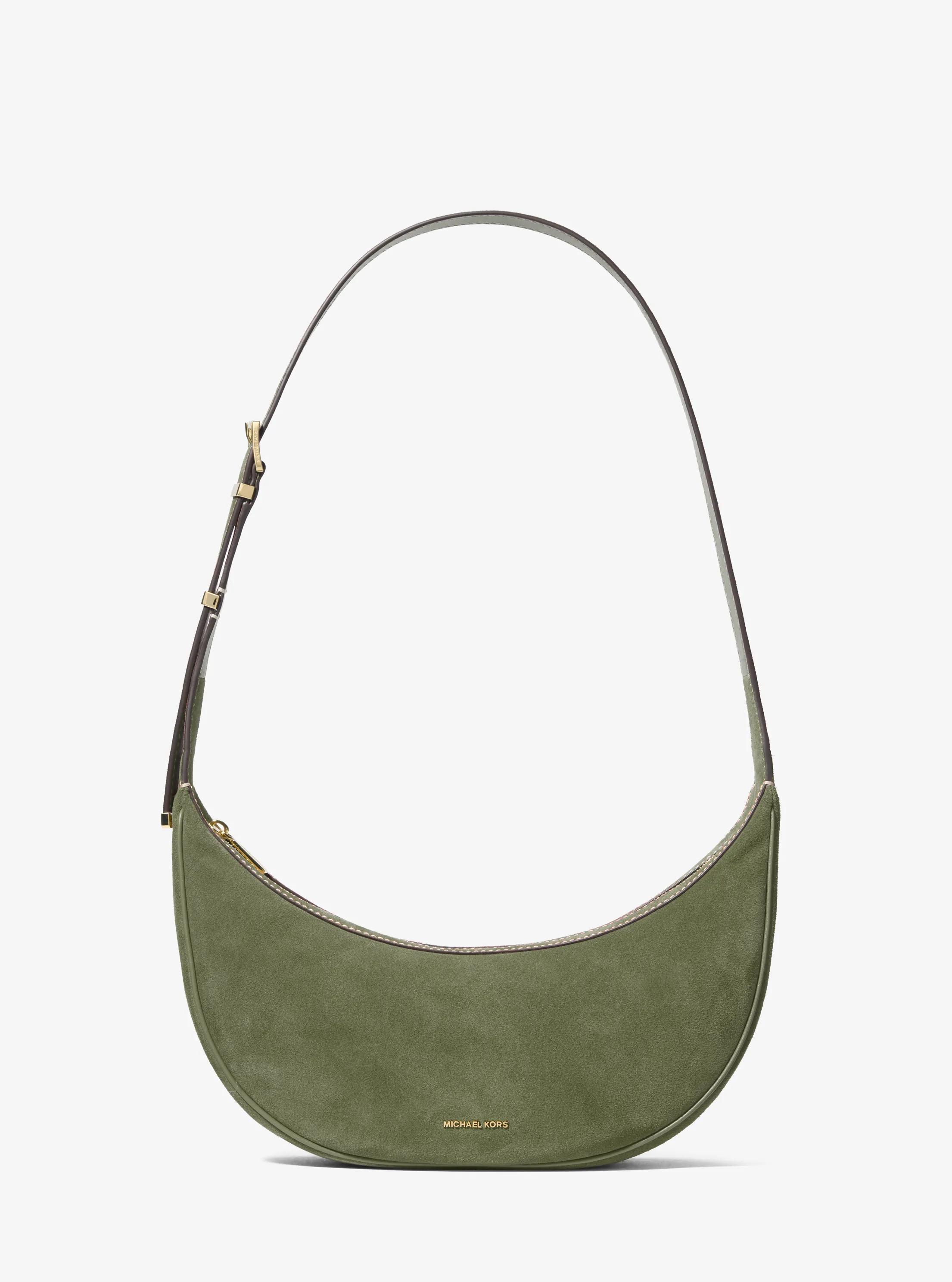 Avra Medium Suede Crossbody Bag in SMOKEY OLIVE | Michael Kors