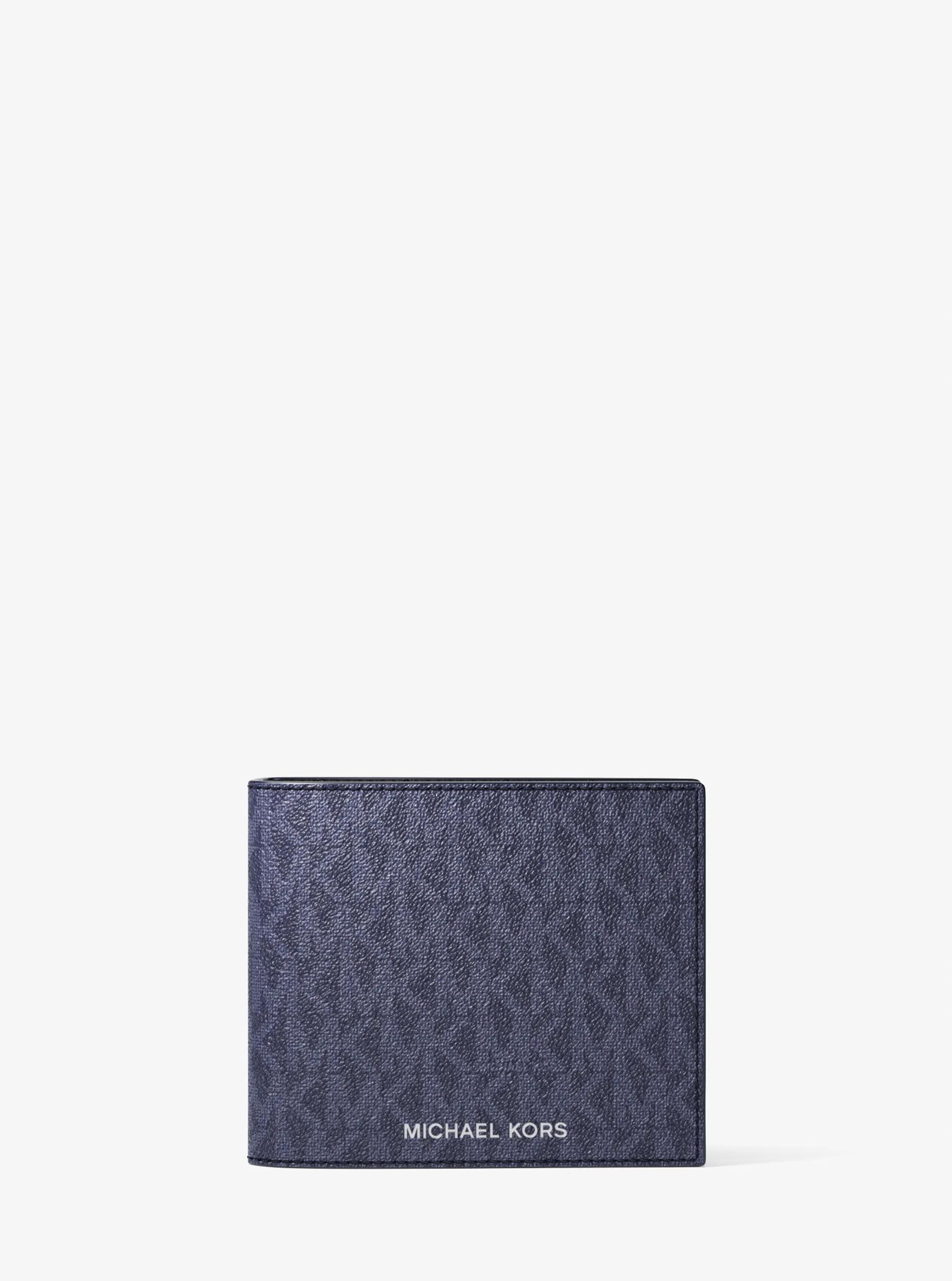 Harrison Logo Billfold Wallet With Passcase in DRESS BLUES | Michael Kors
