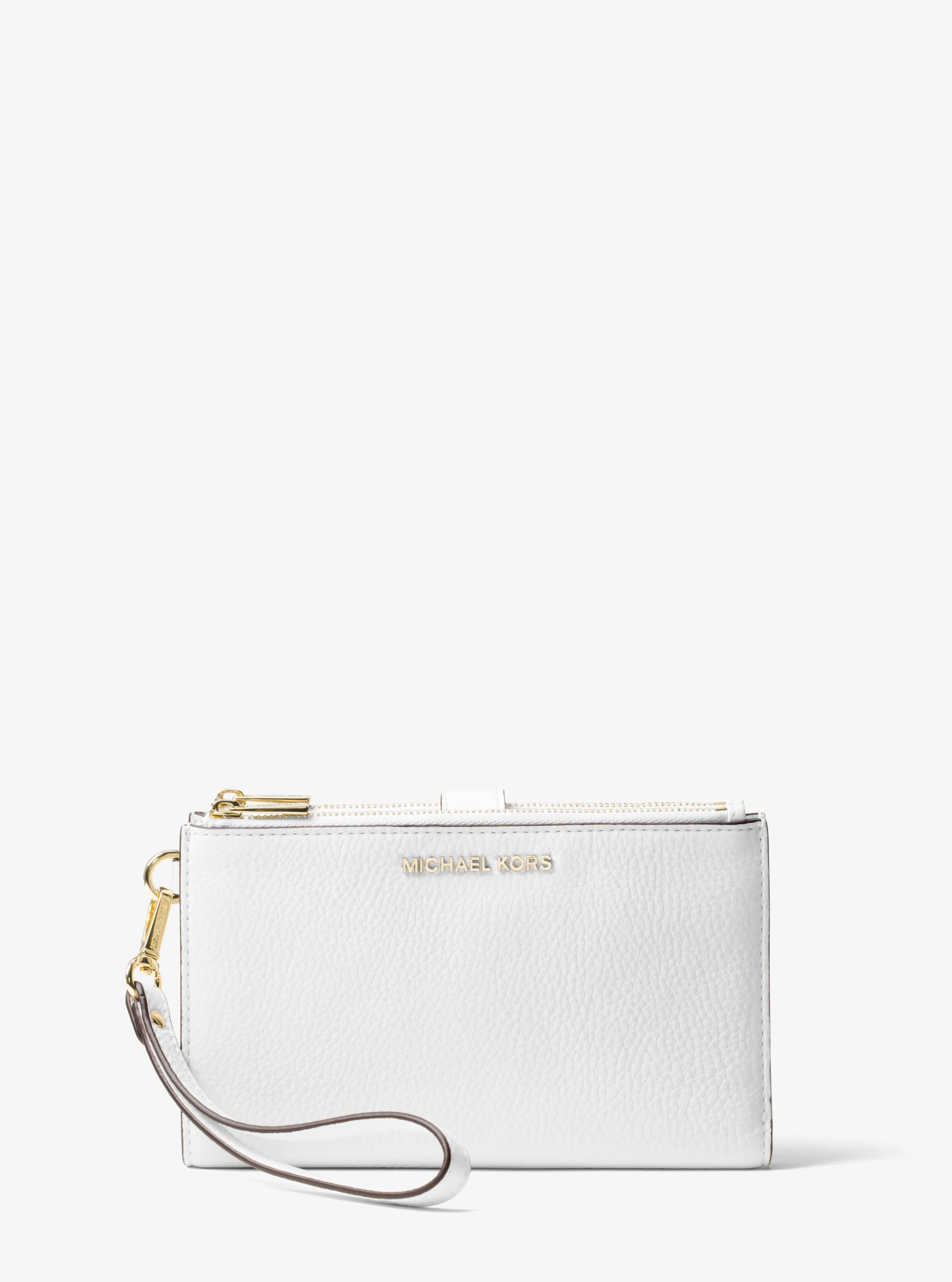 Adele Leather Smartphone Wallet in OPTIC WHITE | Michael Kors