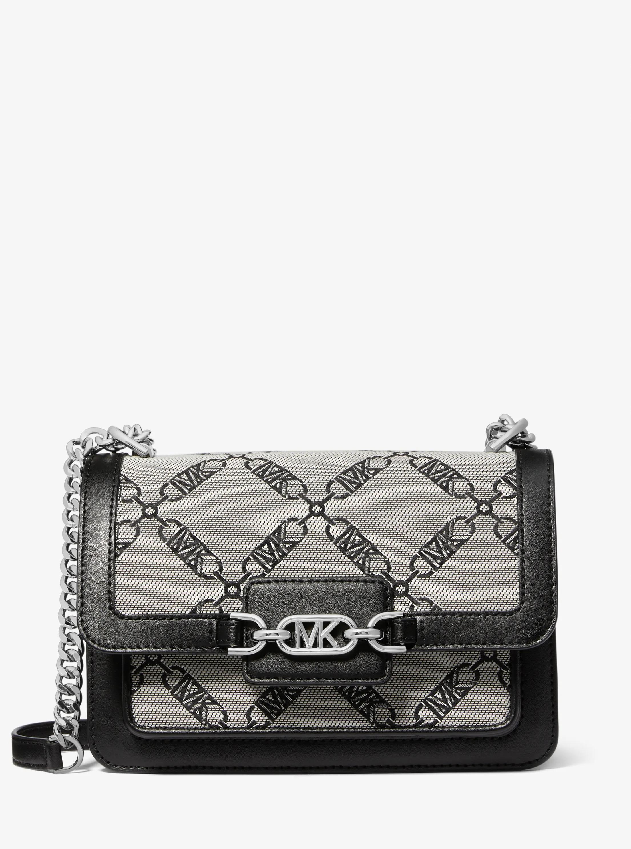 Bolso de hombro Heather grande de jacquard con logotipo imperio